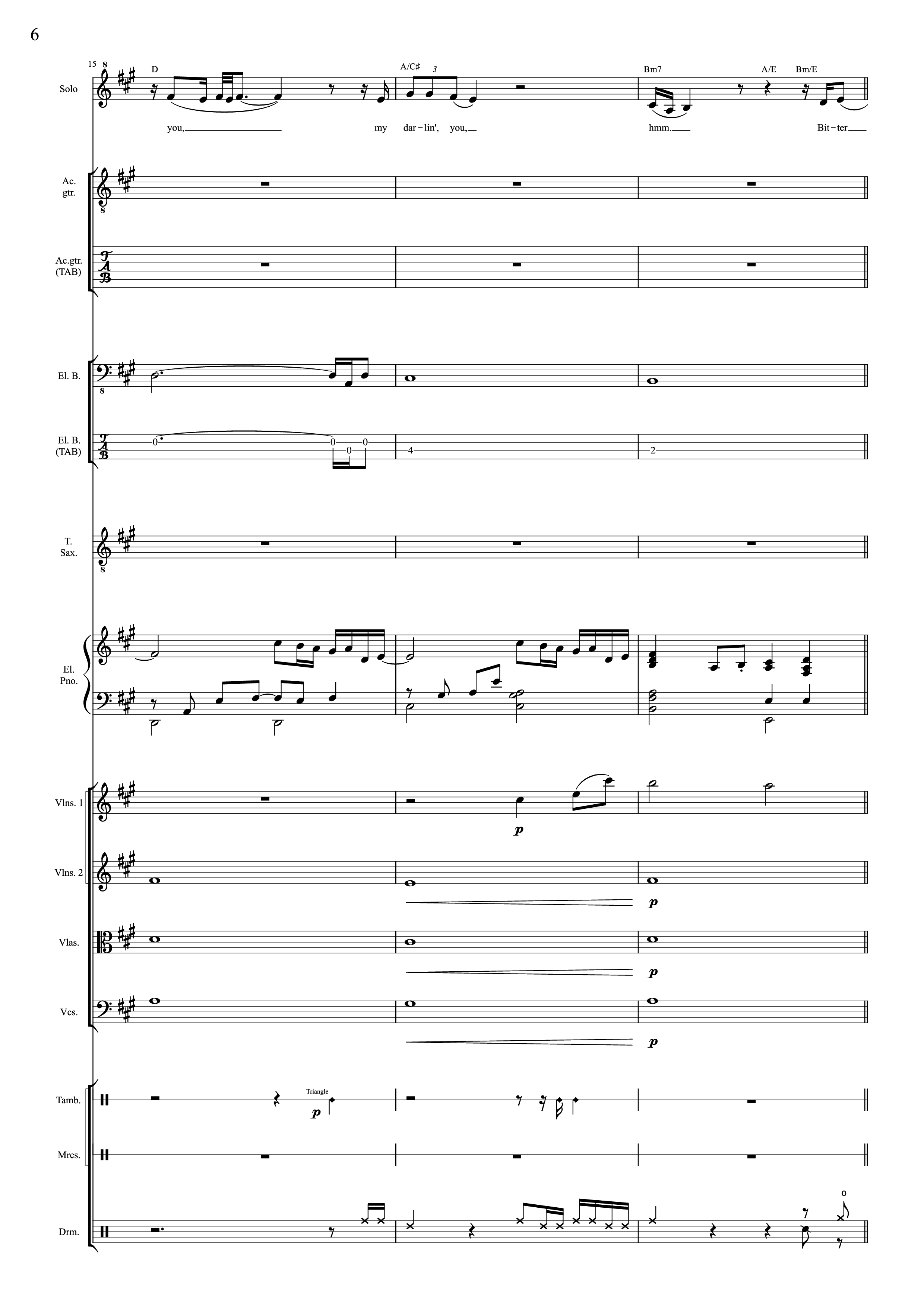 Trang 6 của Sheet nhạc PDF bài hát I Will Always Love You (Choral orchestral) - D. Parton