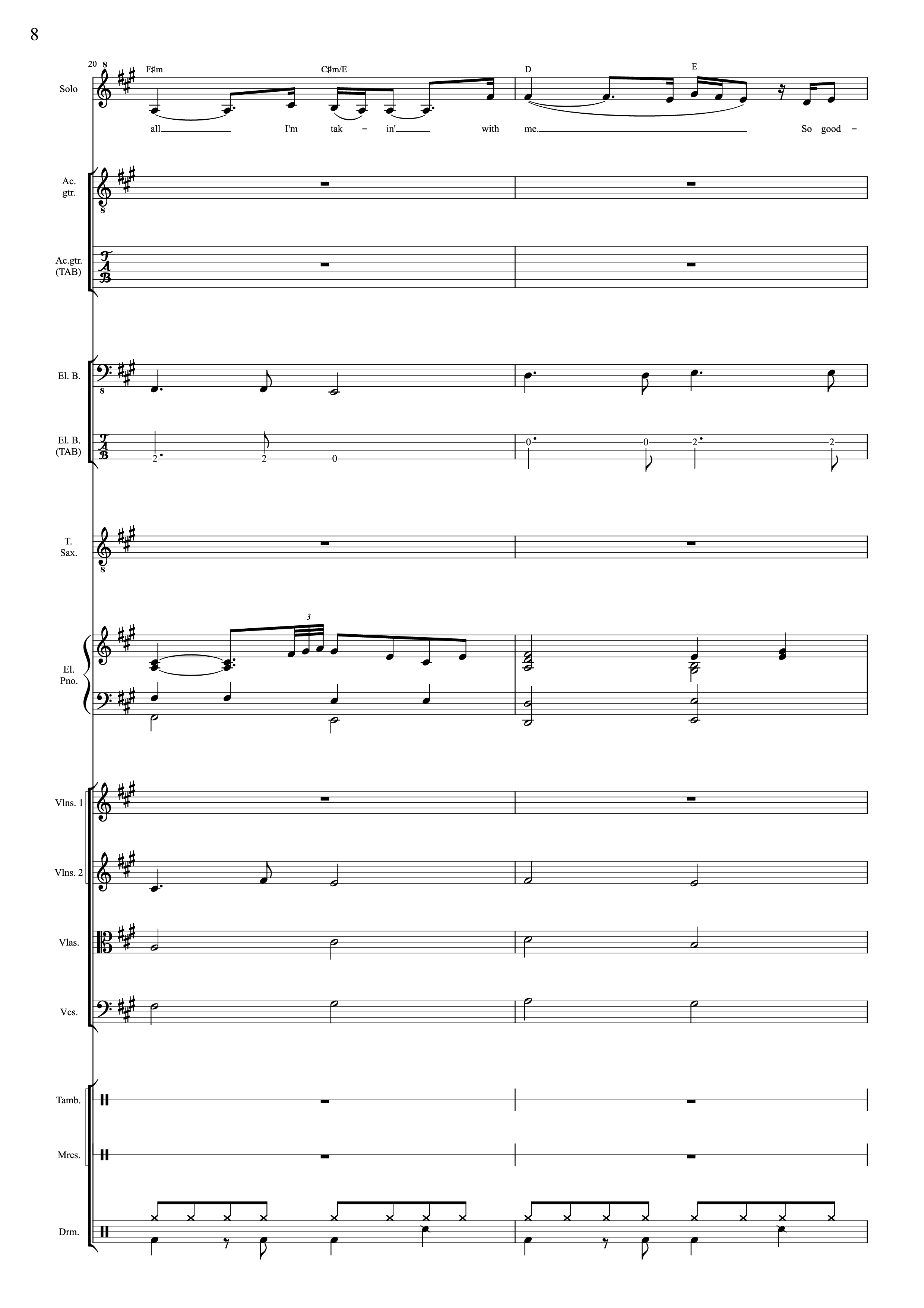Trang 8 của Sheet nhạc PDF bài hát I Will Always Love You (Choral orchestral) - D. Parton
