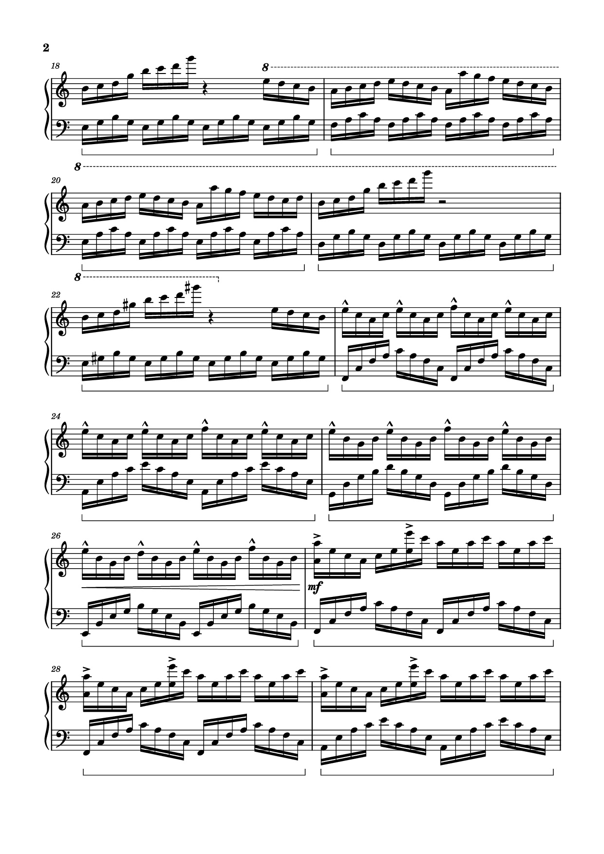 Trang 2 của Sheet nhạc PDF Piano bài hát The Interstellar Experience Piano - Tony Ann