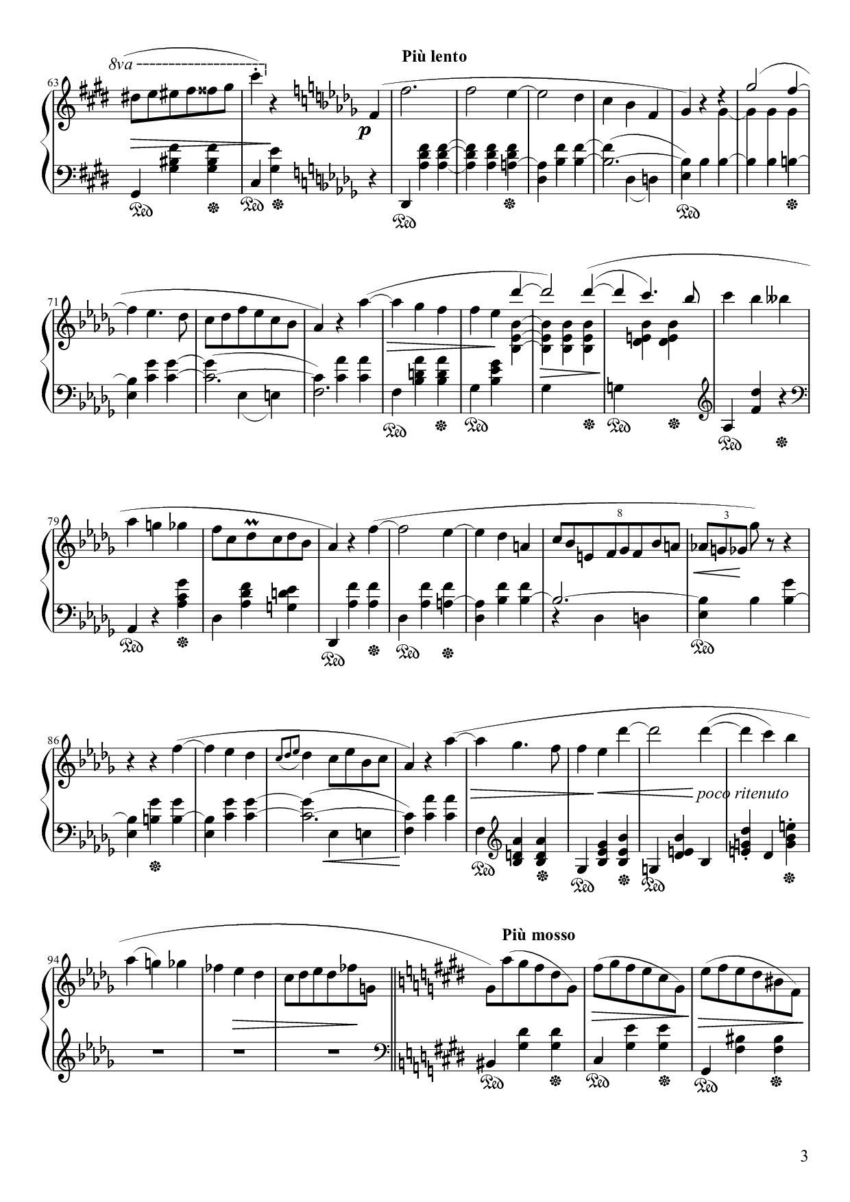 Trang 3 của Sheet nhạc PDF Piano bài hát Waltz in C♯ Minor Piano - Frédéric François Chopin