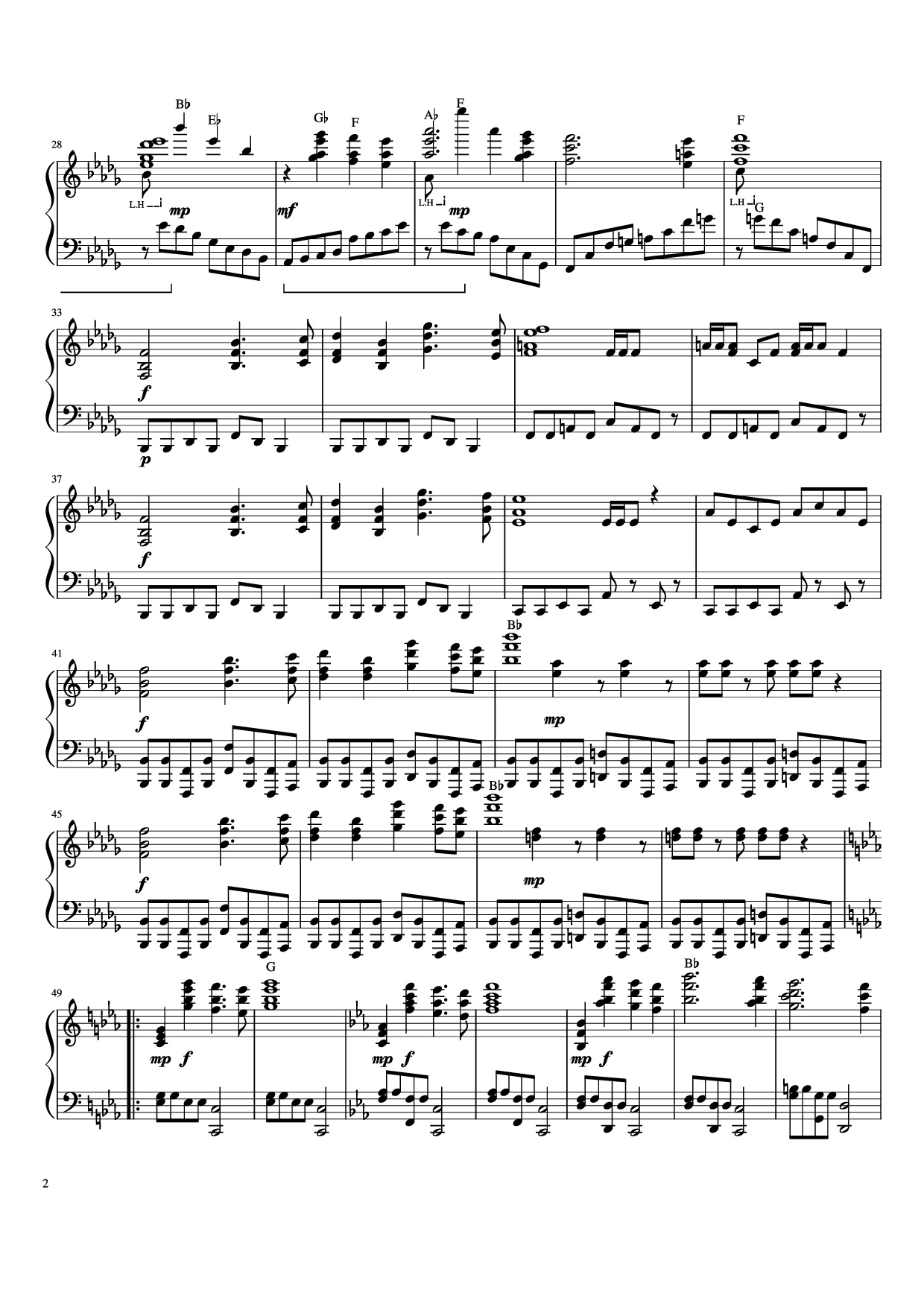 Trang 2 của Sheet nhạc PDF Piano bài hát 云宫迅音 Piano - 许镜清