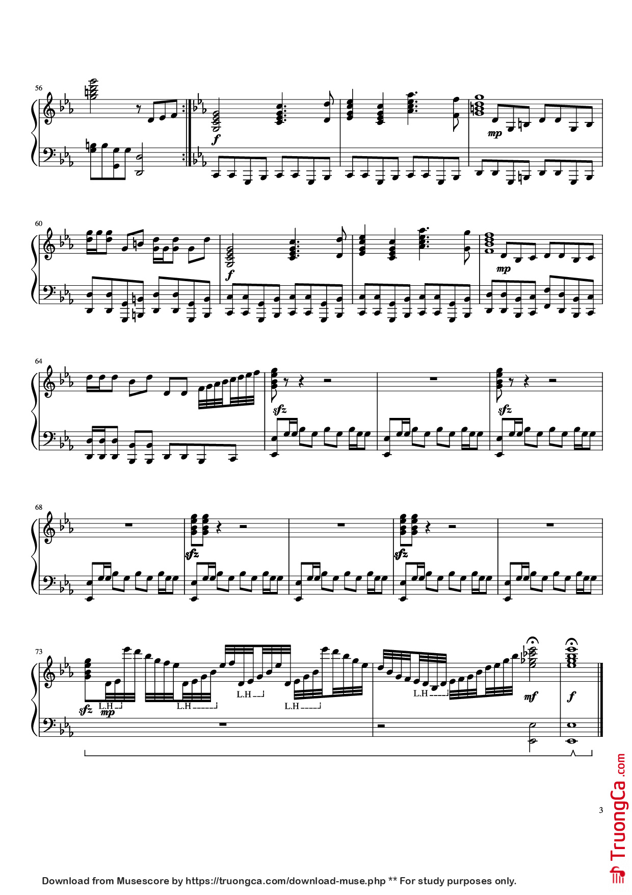 Trang 3 của Sheet nhạc PDF Piano bài hát 云宫迅音 Piano - 许镜清