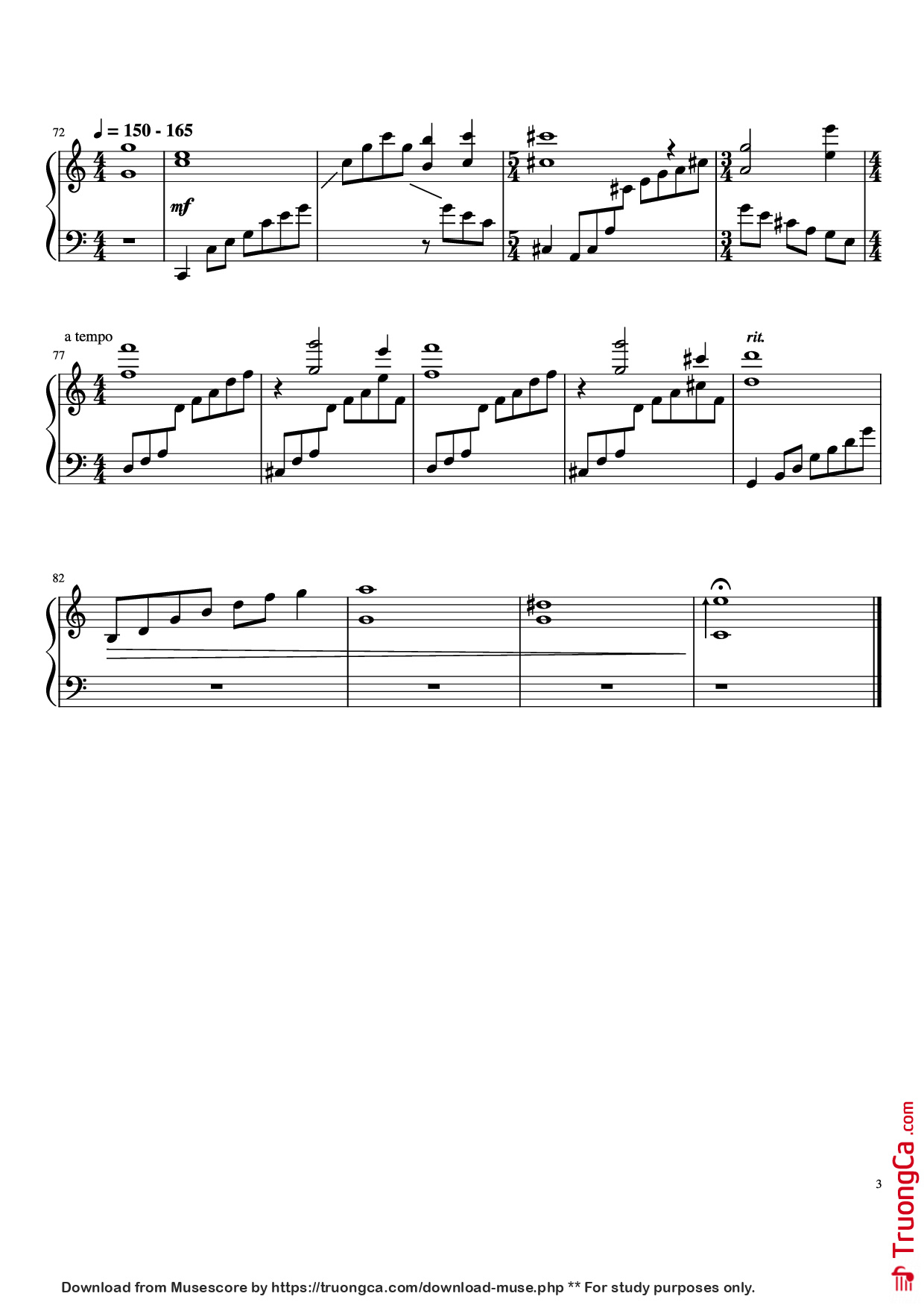 Trang 3 của Sheet nhạc PDF Piano bài hát DUET (Solo Piano) - Pedro Silva