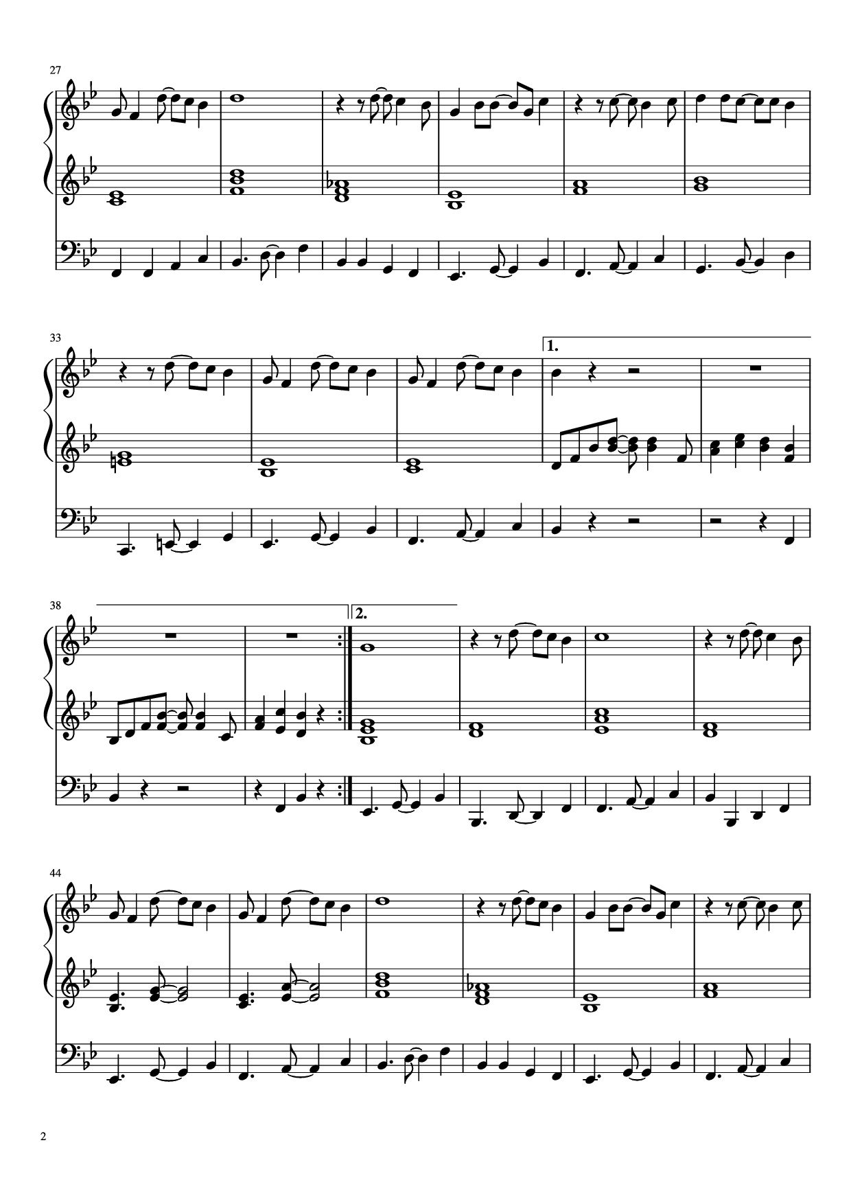 Trang 2 của Sheet nhạc PDF Piano bài hát Under the Sea Piano - Music by Alan Menken Lyrics by Howard Ashman