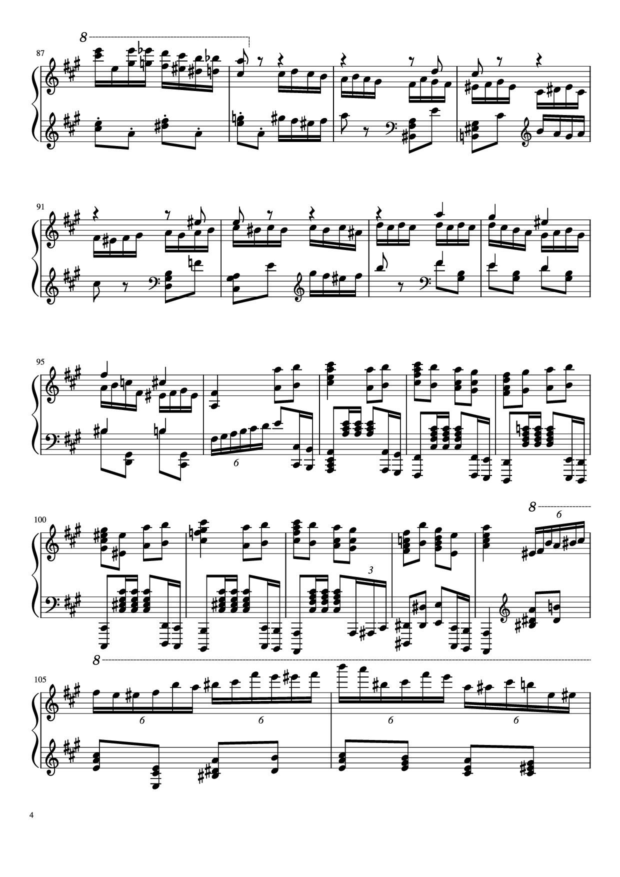 Trang 4 của Sheet nhạc PDF Piano bài hát Turkish March by Yuja Piano - Kyoko Akatsuka