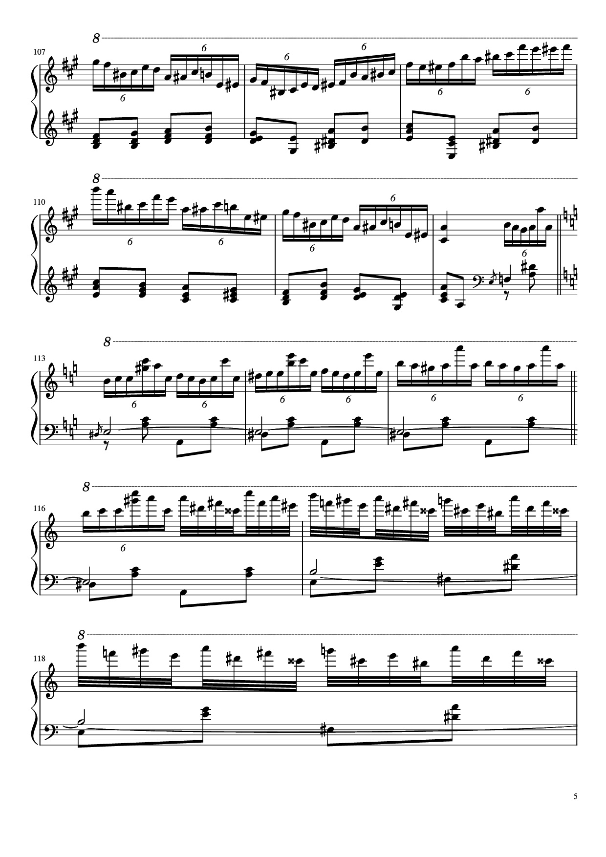 Trang 5 của Sheet nhạc PDF Piano bài hát Turkish March by Yuja Piano - Kyoko Akatsuka