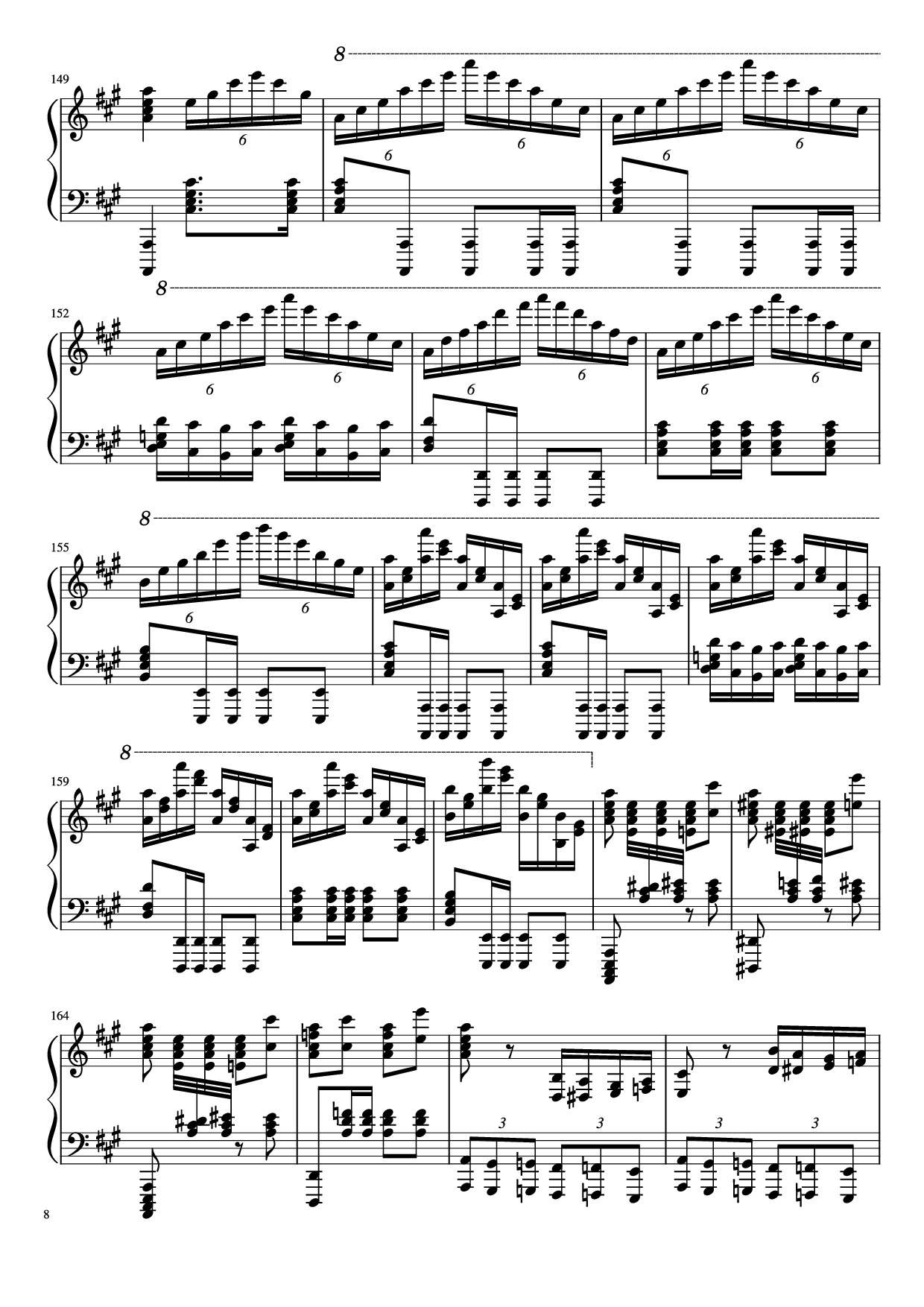 Trang 8 của Sheet nhạc PDF Piano bài hát Turkish March by Yuja Piano - Kyoko Akatsuka
