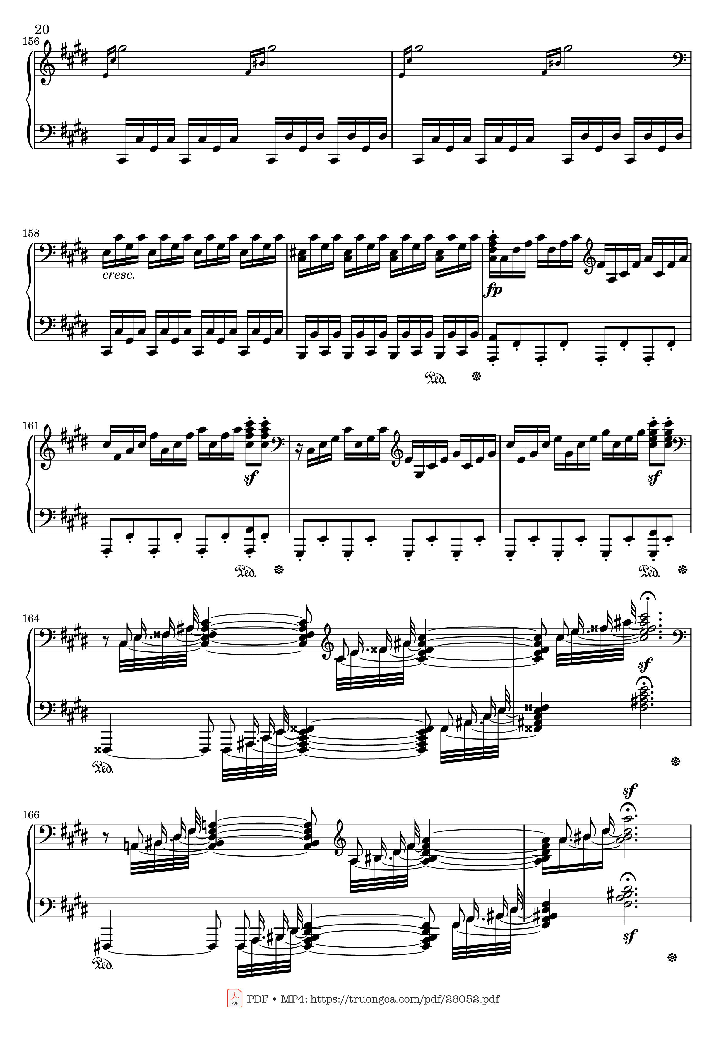 Trang 20 của Sheet nhạc PDF bài hát Sonata No. 14, Moonlight 1st Movement (With Fingering) - Ludwig van Beethoven