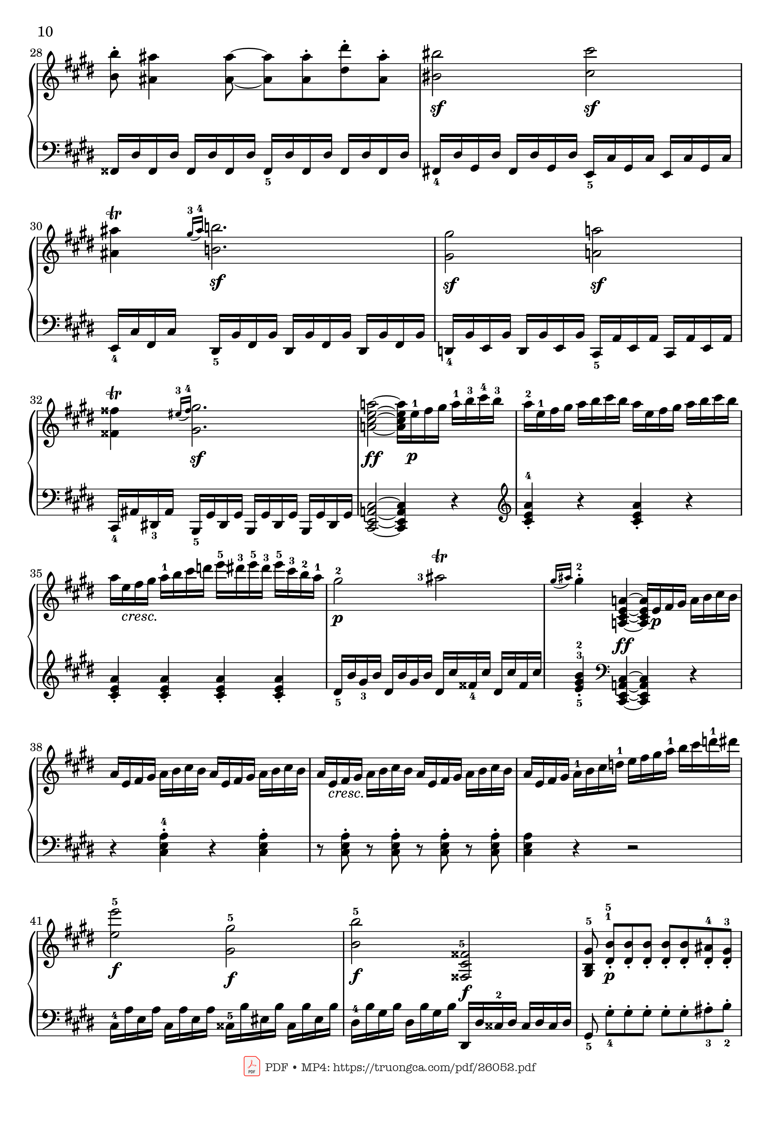 Trang 10 của Sheet nhạc PDF bài hát Sonata No. 14, Moonlight 1st Movement (With Fingering) - Ludwig van Beethoven