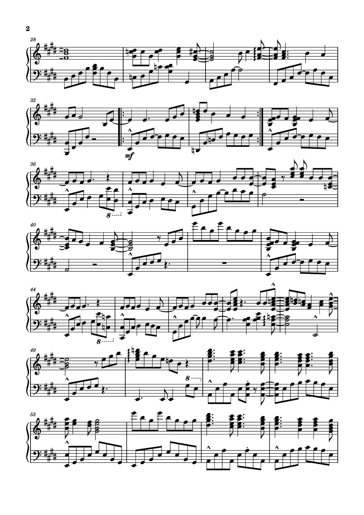 Trang 2 của Sheet nhạc PDF Piano bài hát Never Meant to Know Piano - Tally Hall