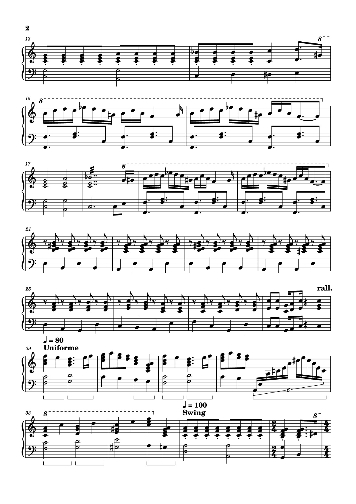 Trang 2 của Sheet nhạc PDF Piano bài hát The Main Character Piano - Will Wood