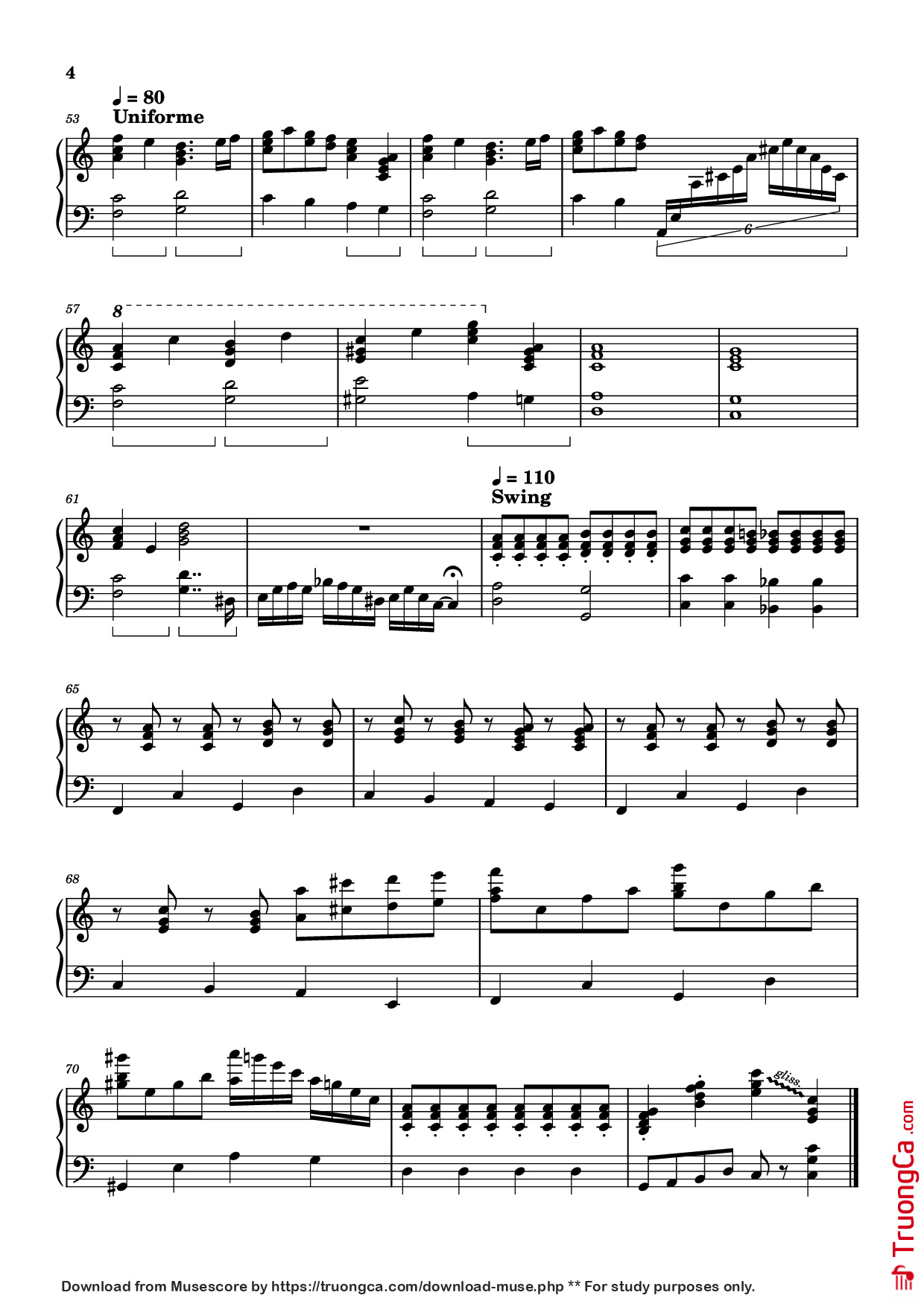 Trang 4 của Sheet nhạc PDF Piano bài hát The Main Character Piano - Will Wood