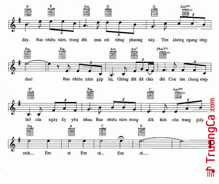 Trang 2 của Sheet nhạc PDF bài hát 20 năm tình cũ - Trần Quảng Nam