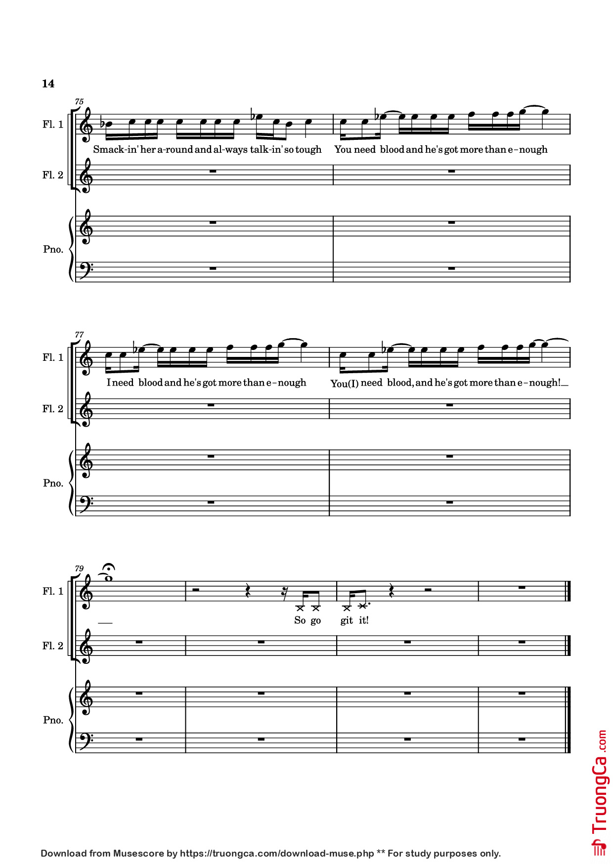 Trang 14 của Sheet nhạc PDF Piano bài hát SUDDEN CHANGES Piano - Music by Alan Menken