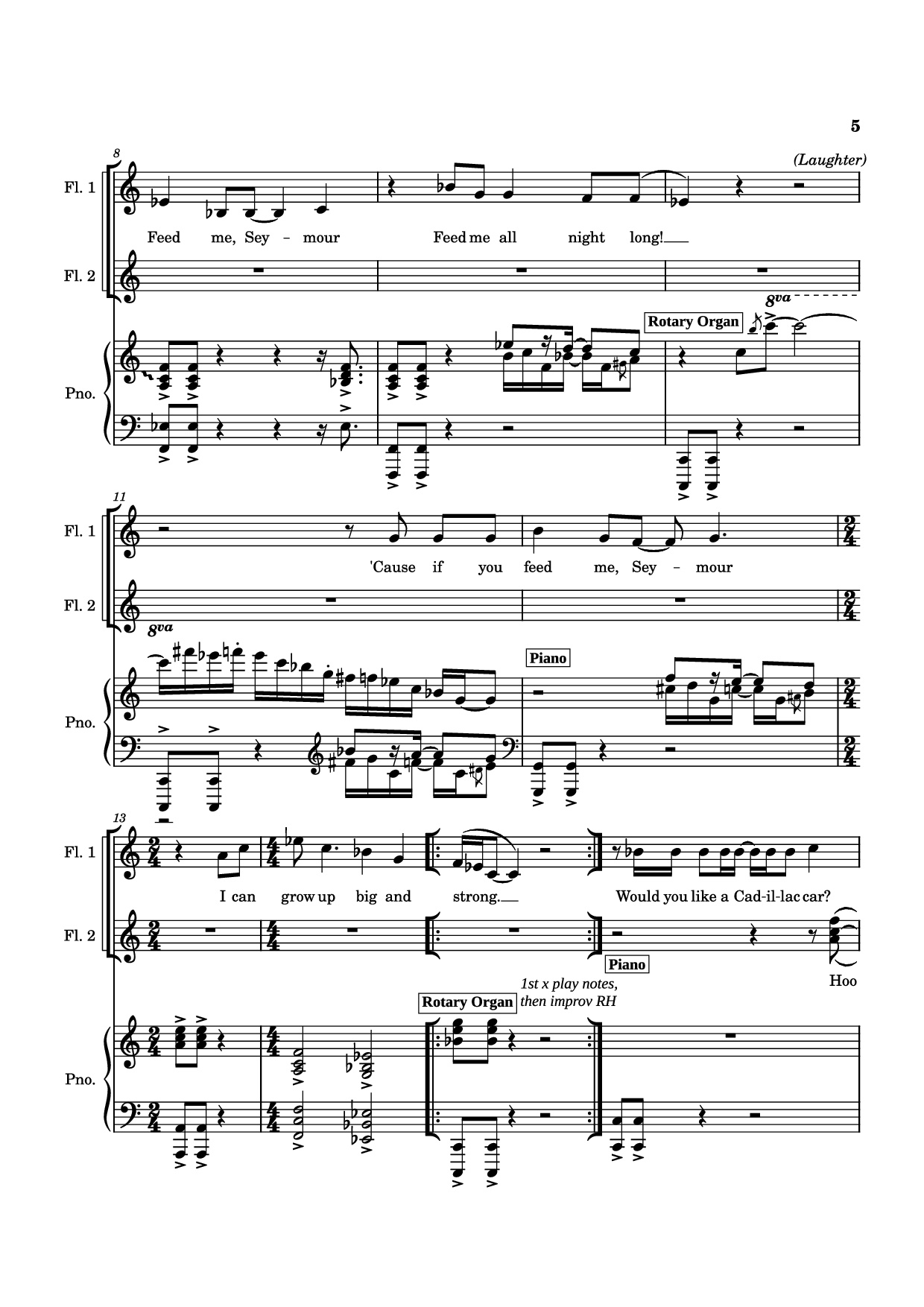 Trang 5 của Sheet nhạc PDF Piano bài hát SUDDEN CHANGES Piano - Music by Alan Menken