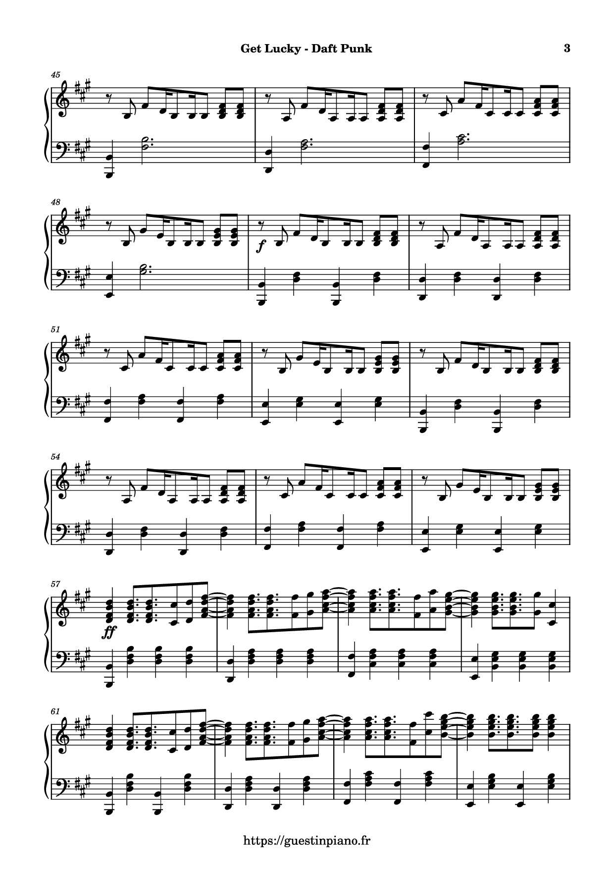 Trang 3 của Sheet nhạc PDF Piano bài hát Get Lucky Piano - Daft Punk
