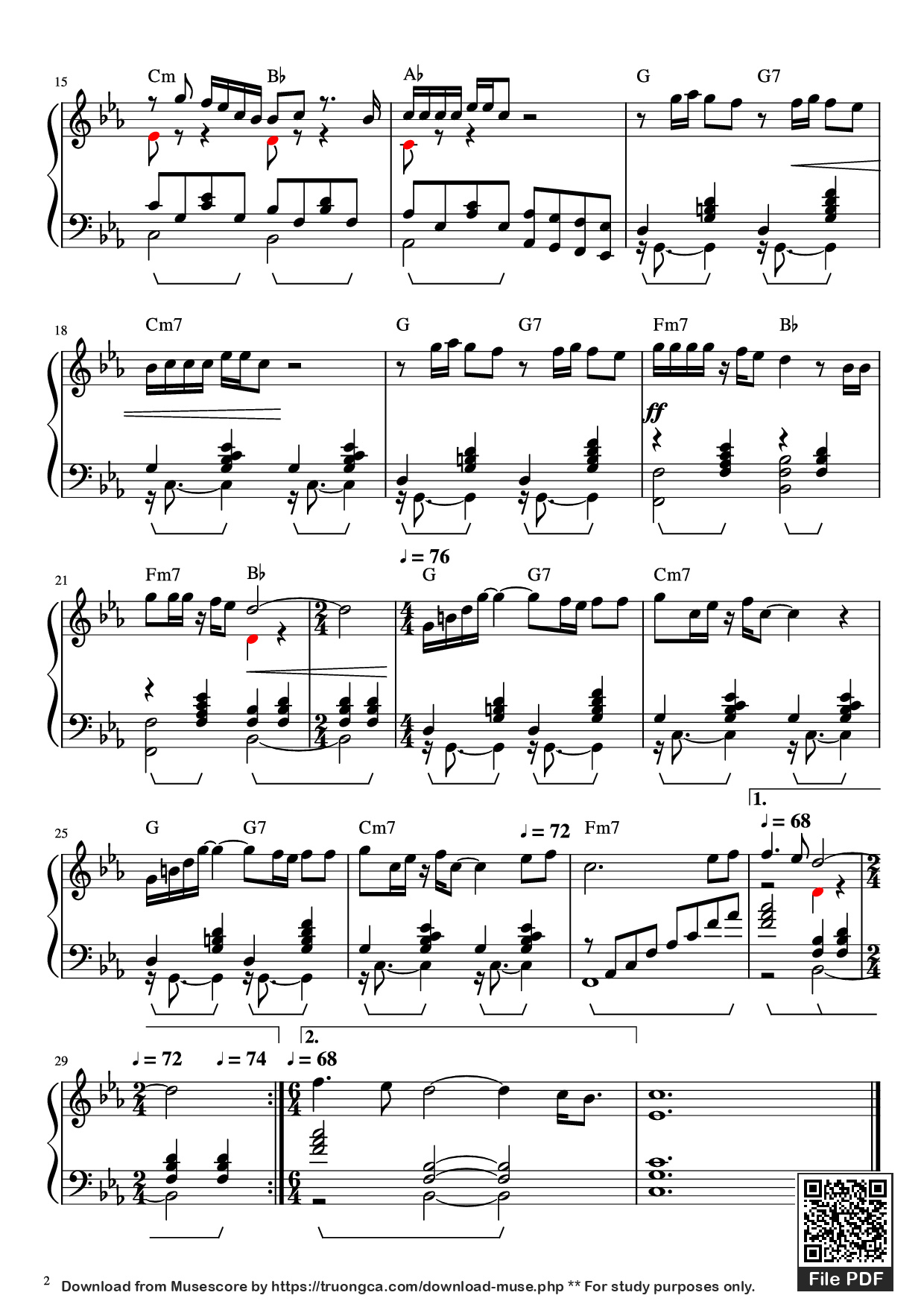 Trang 2 của Sheet nhạc PDF Piano bài hát Breakfast in America Piano - Supertramp