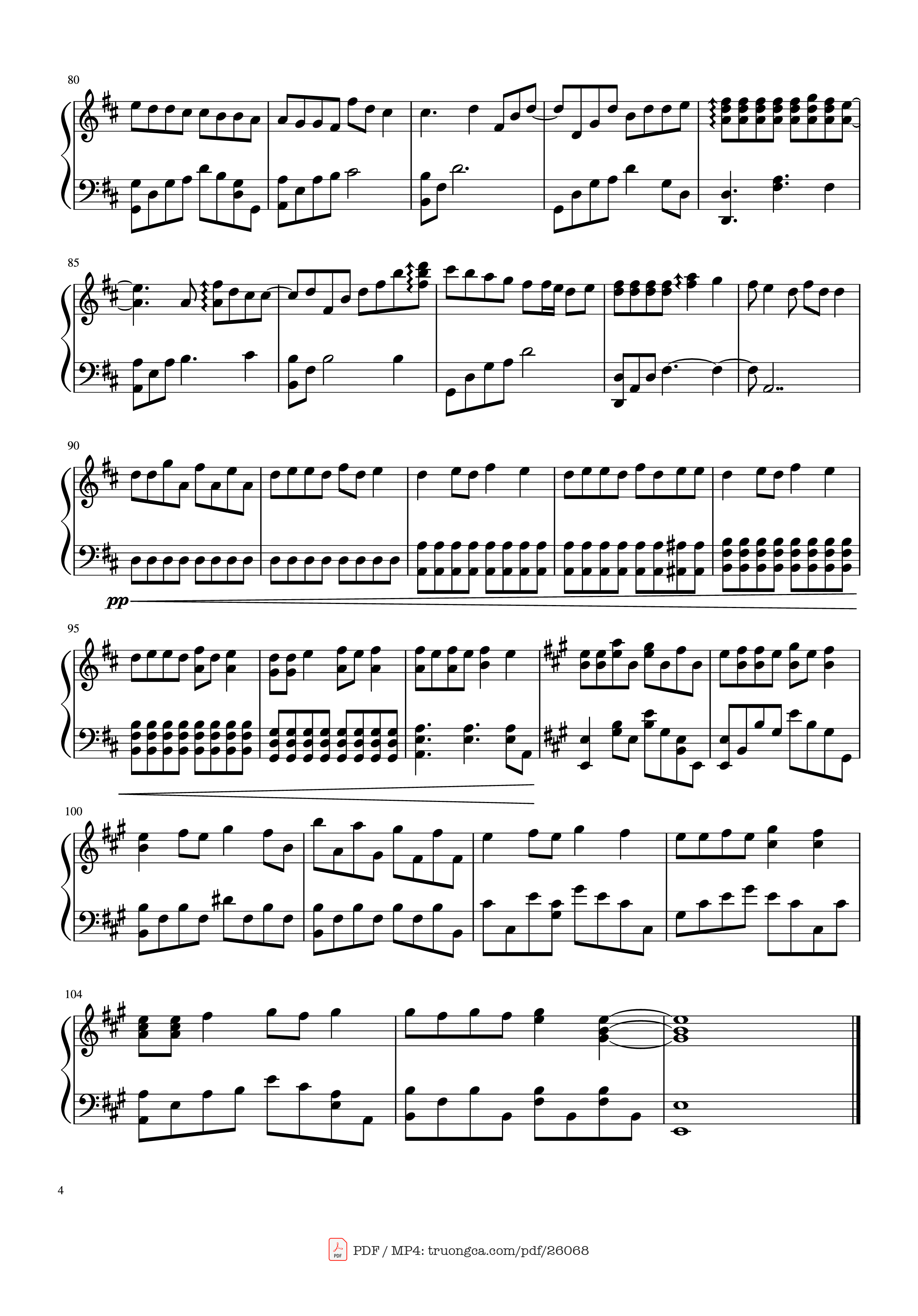 Trang 4 của Sheet nhạc PDF Piano bài hát Love Story Piano - Taylor Swift