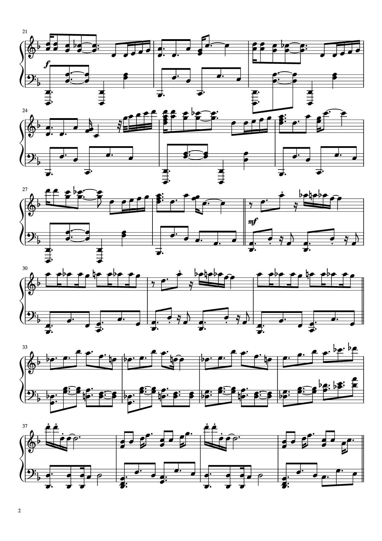Trang 2 của Sheet nhạc PDF Piano bài hát Vampire Killer Piano - Kinuyo Yamashita