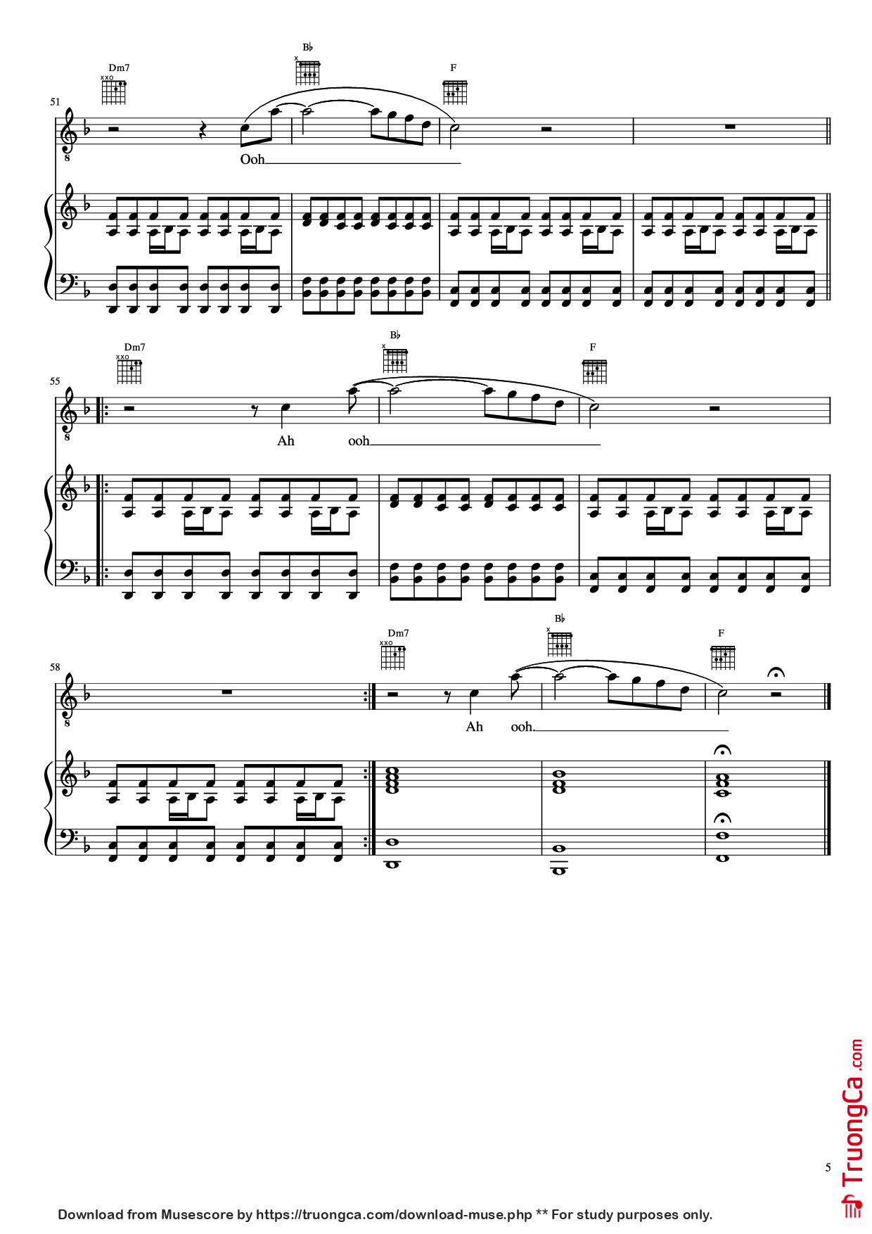 Trang 5 của Sheet nhạc PDF Piano bài hát The Scientist Piano - Undefined