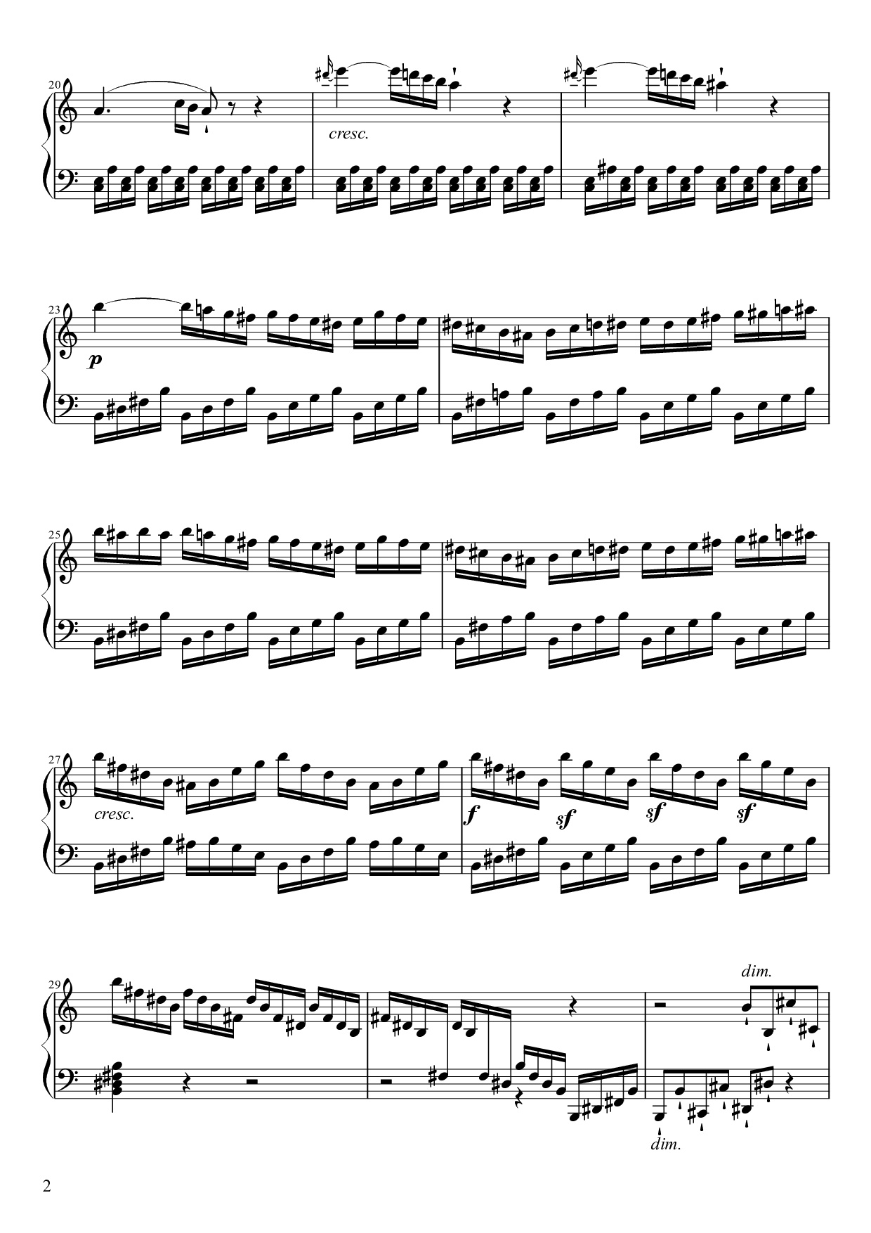 Trang 2 của Sheet nhạc PDF Piano bài hát Sonate No. 21, Waldstein Piano - Ludwig van Beethoven