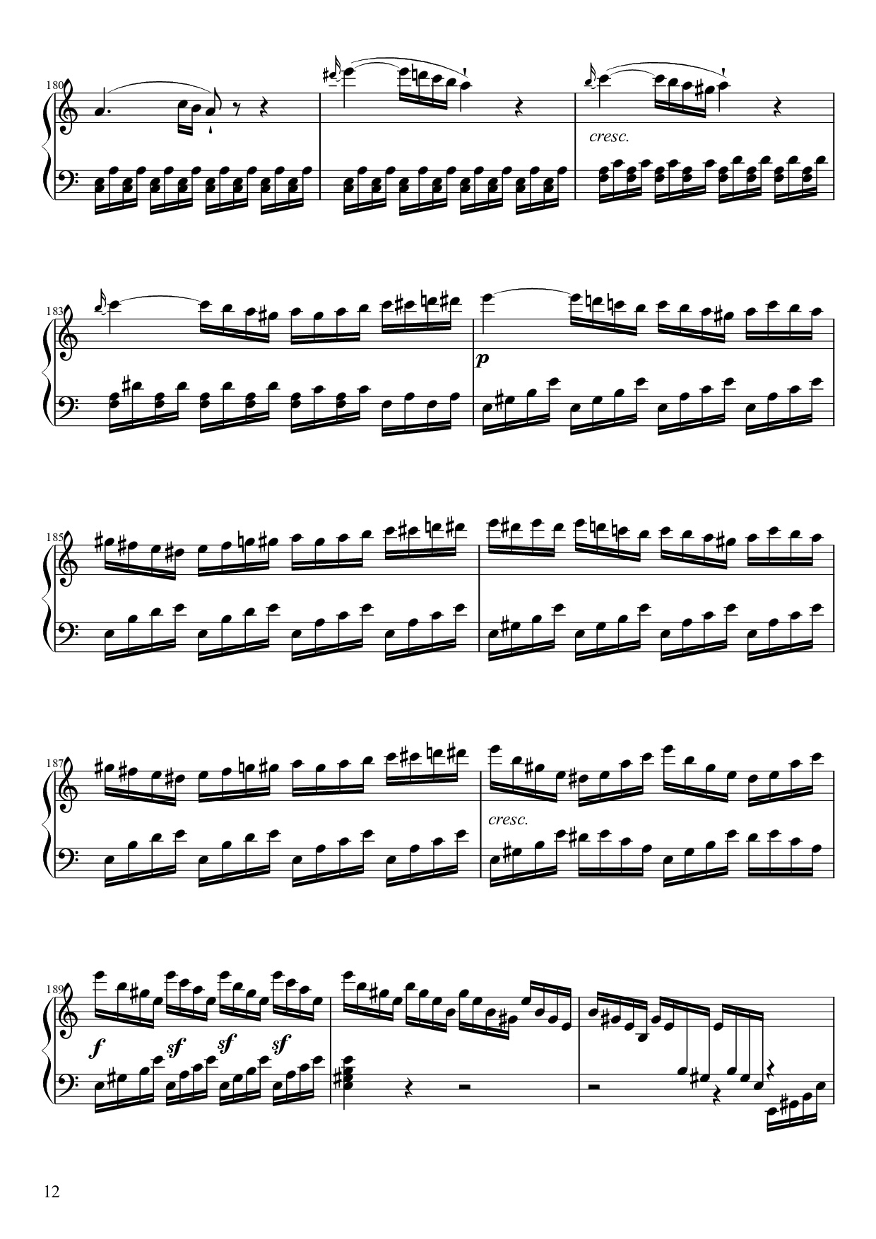 Trang 12 của Sheet nhạc PDF Piano bài hát Sonate No. 21, Waldstein Piano - Ludwig van Beethoven