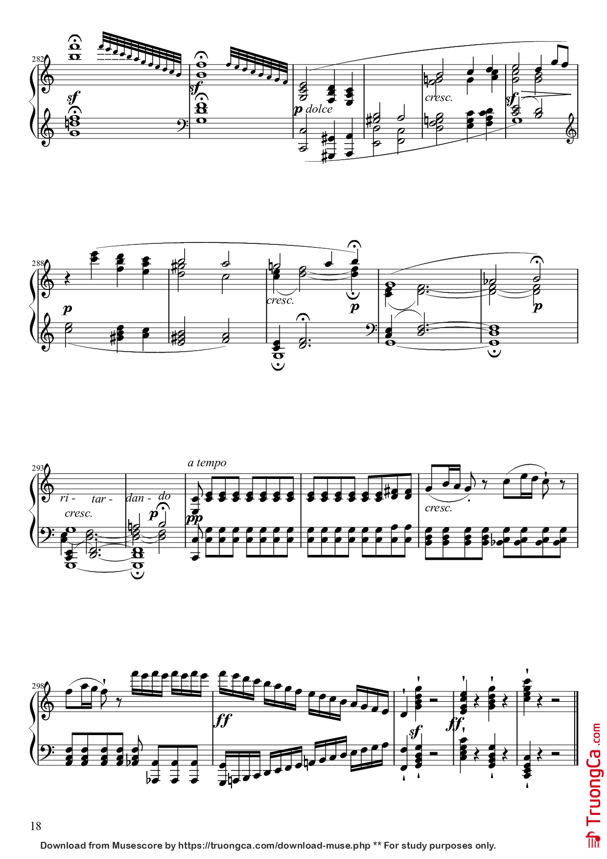 Trang 18 của Sheet nhạc PDF Piano bài hát Sonate No. 21, Waldstein Piano - Ludwig van Beethoven