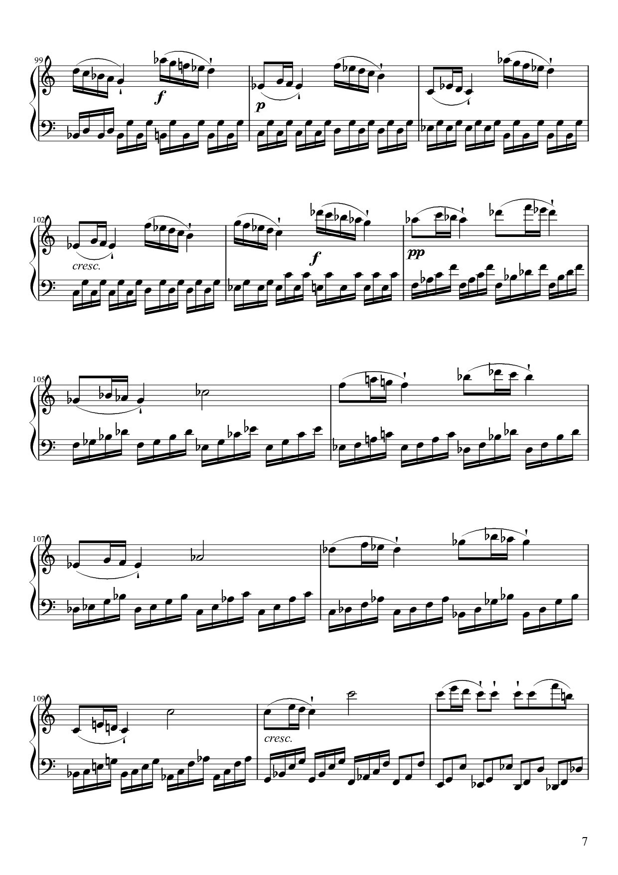 Trang 7 của Sheet nhạc PDF Piano bài hát Sonate No. 21, Waldstein Piano - Ludwig van Beethoven