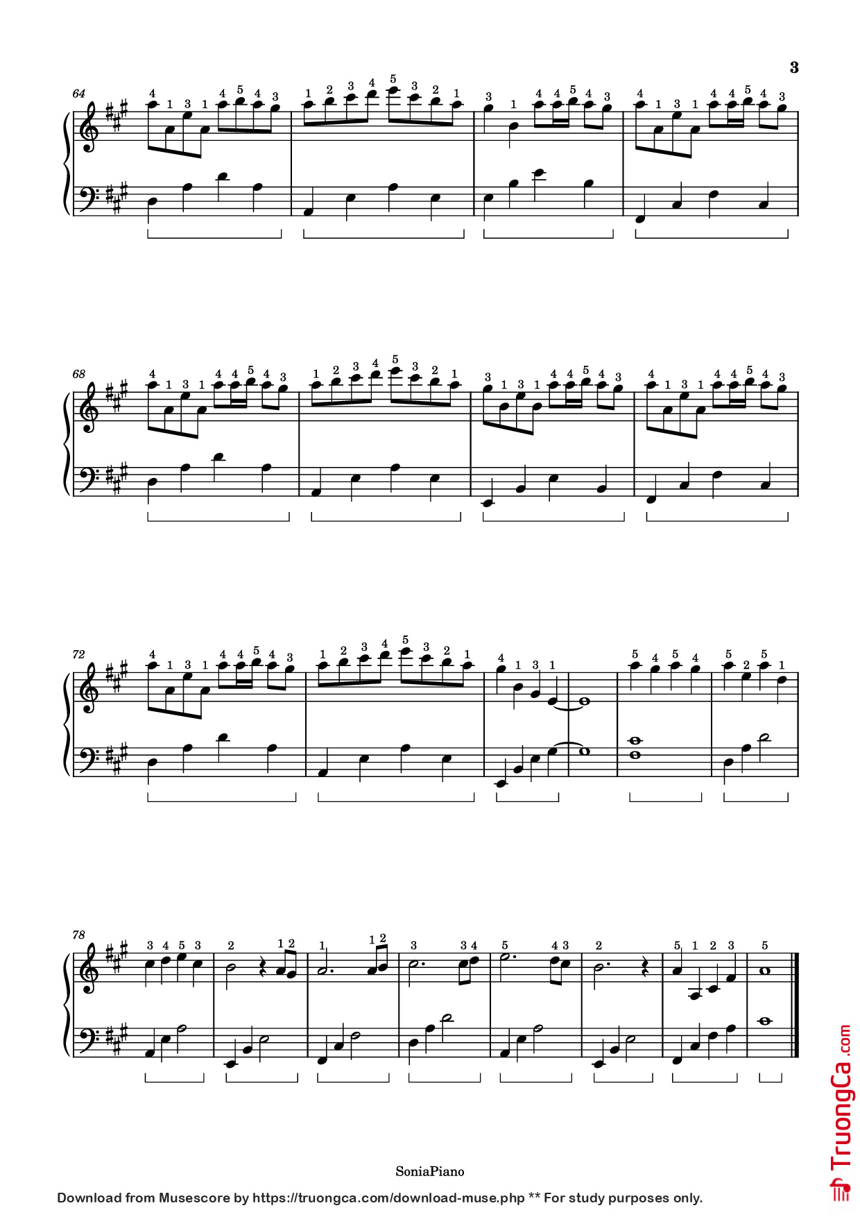 Trang 3 của Sheet nhạc PDF Piano bài hát River Flow In You Piano - YIRUMA