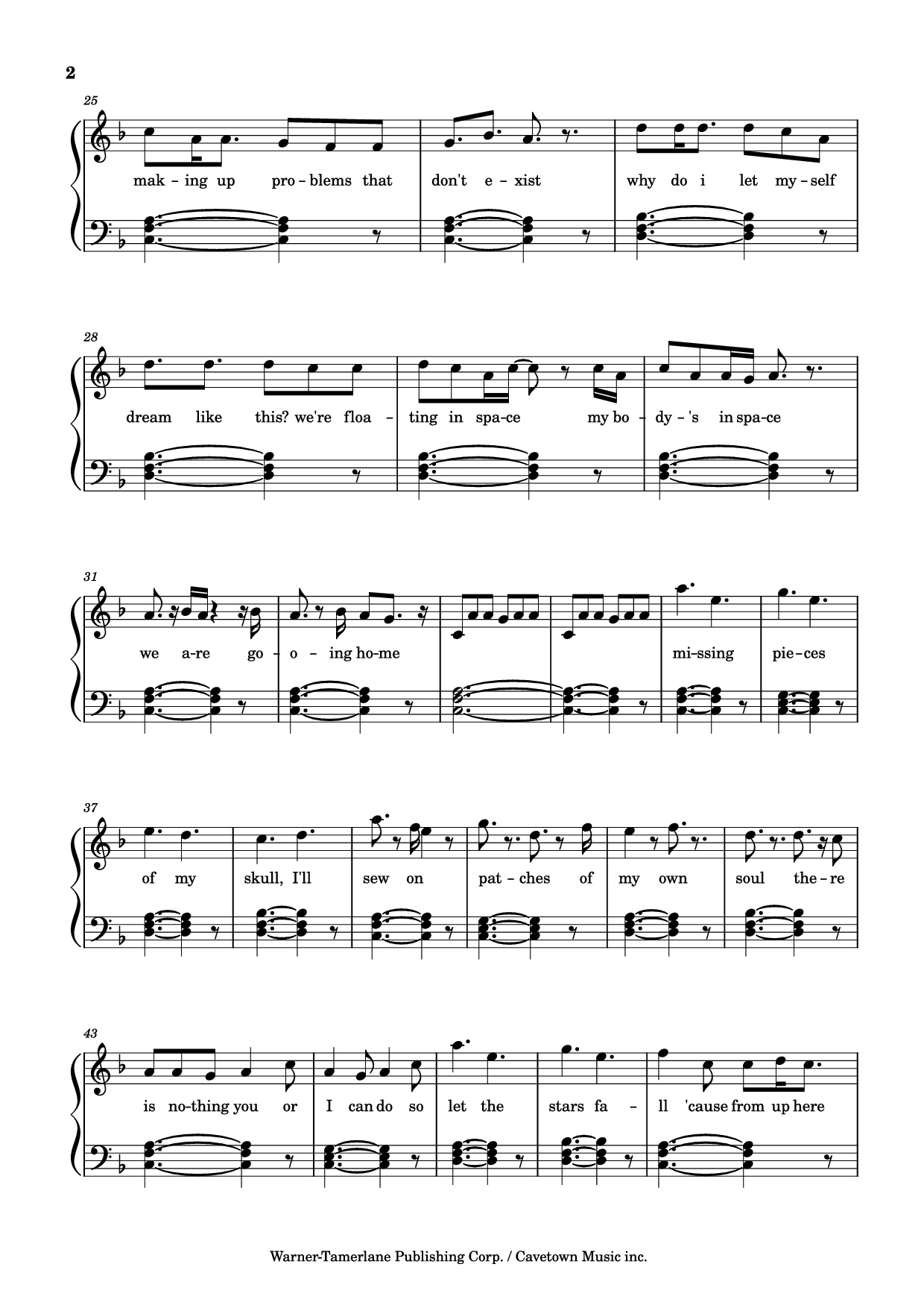 Trang 2 của Sheet nhạc PDF Piano bài hát Meteor Shower Piano - Robin Skinner