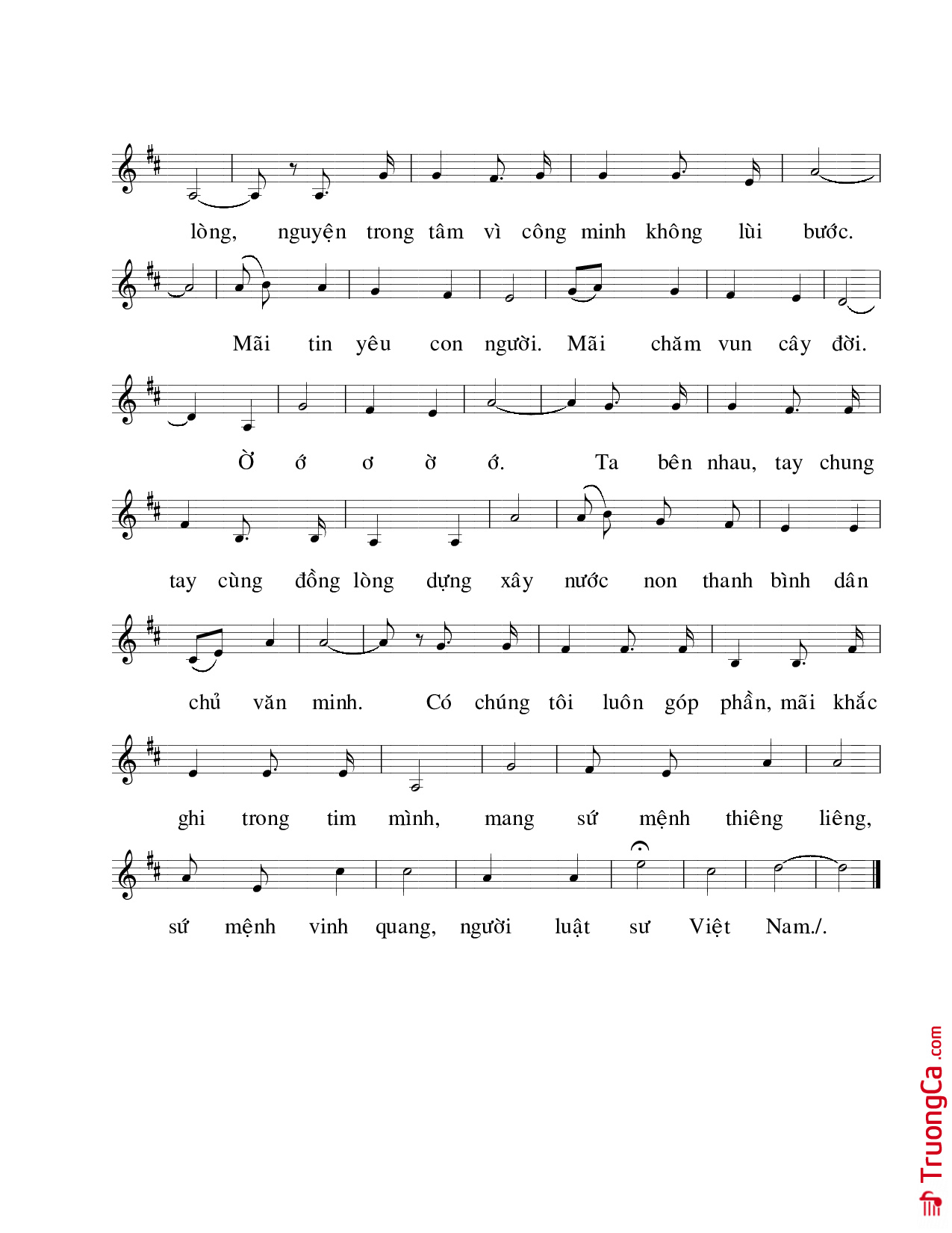 Trời xanh bao la ngày mới Chân mây rực hồng, Trang 2