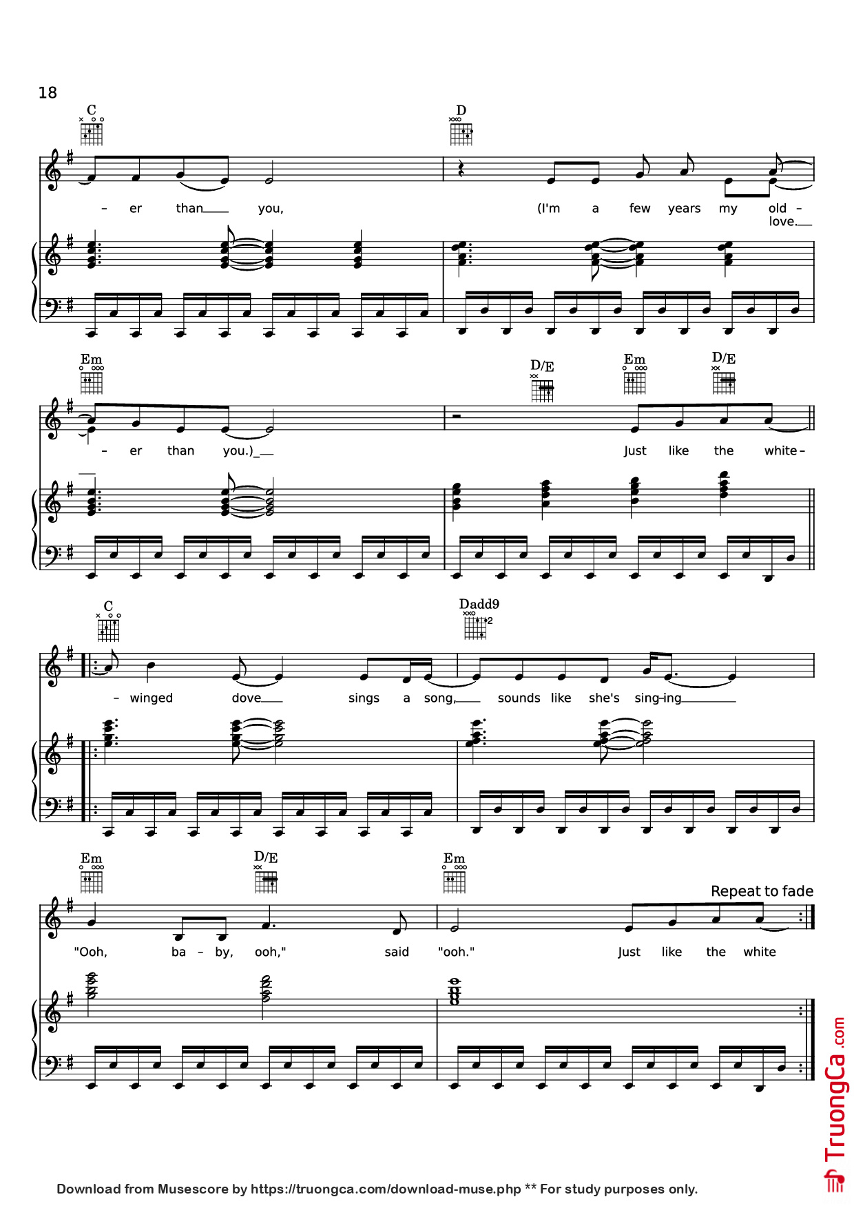 Trang 18 của Sheet nhạc PDF Piano bài hát Edge of Seventeen Piano - STEVIE NICKS
