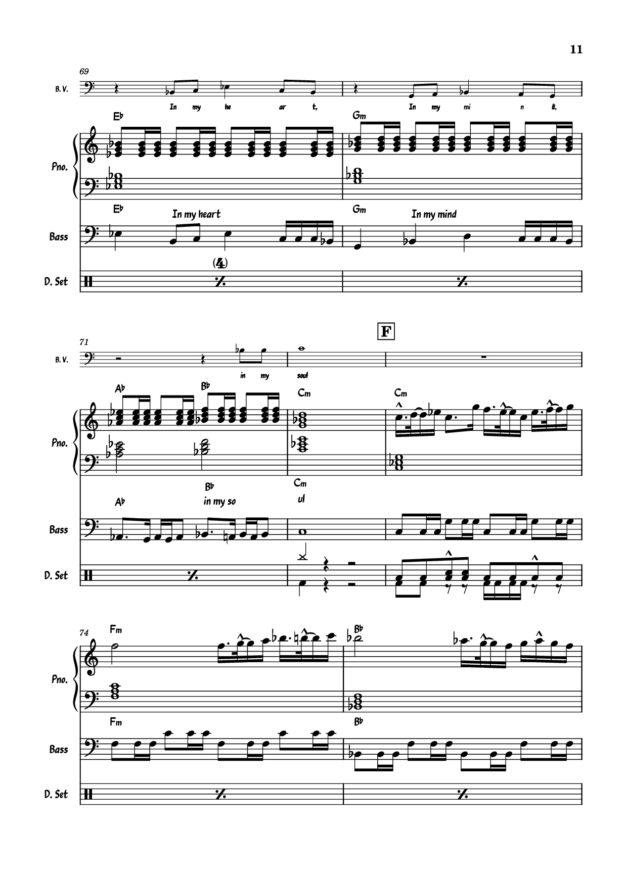 Trang 11 của Sheet nhạc PDF Piano Guitar Tab bài hát July Morning Piano - Uriah Heep