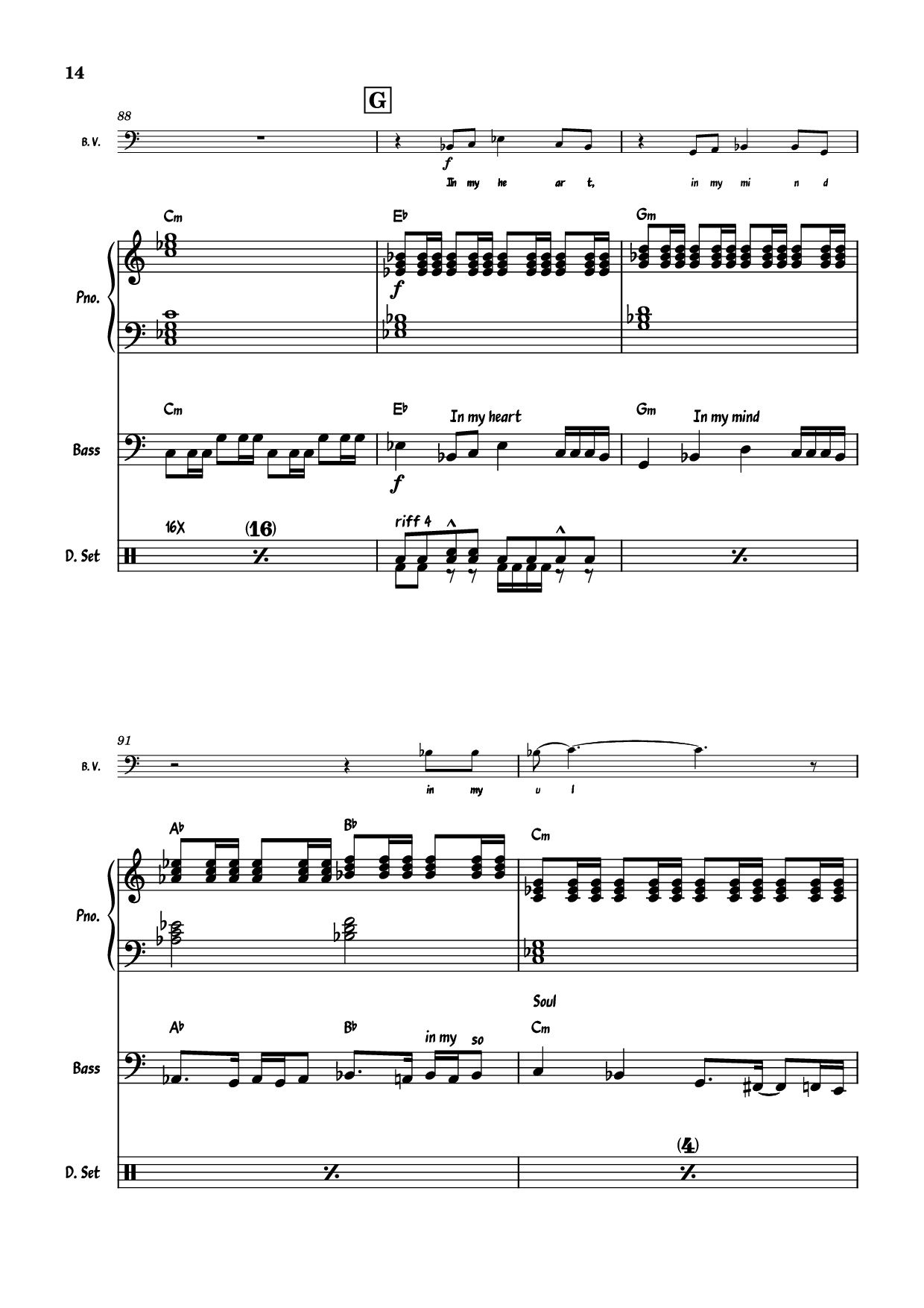Trang 14 của Sheet nhạc PDF Piano Guitar Tab bài hát July Morning Piano - Uriah Heep