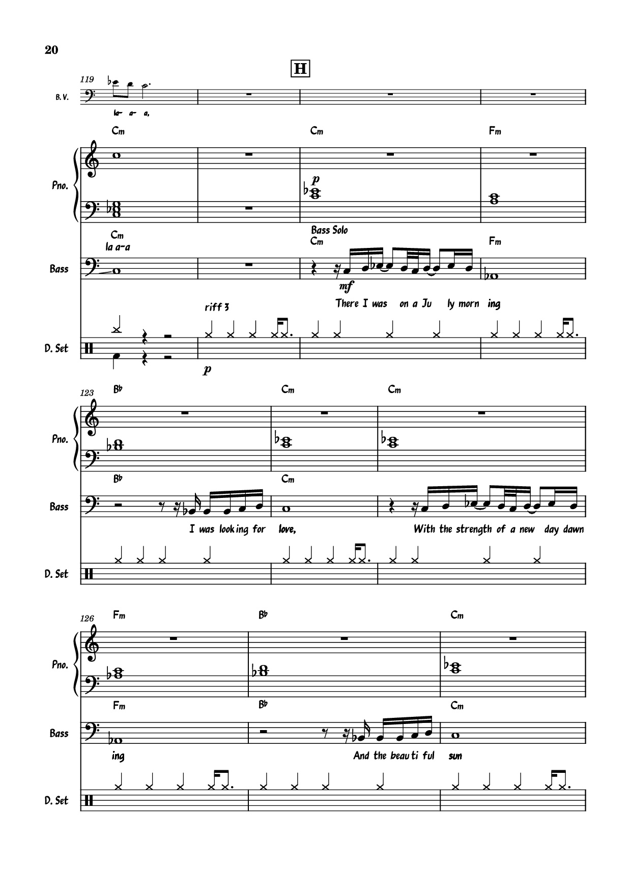Trang 20 của Sheet nhạc PDF Piano Guitar Tab bài hát July Morning Piano - Uriah Heep