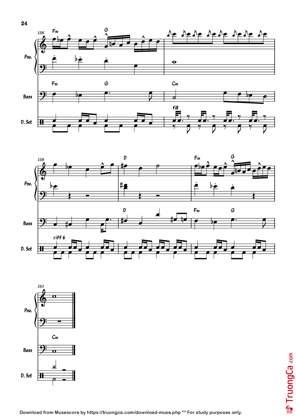 Trang 24 của Sheet nhạc PDF Piano Guitar Tab bài hát July Morning Piano - Uriah Heep