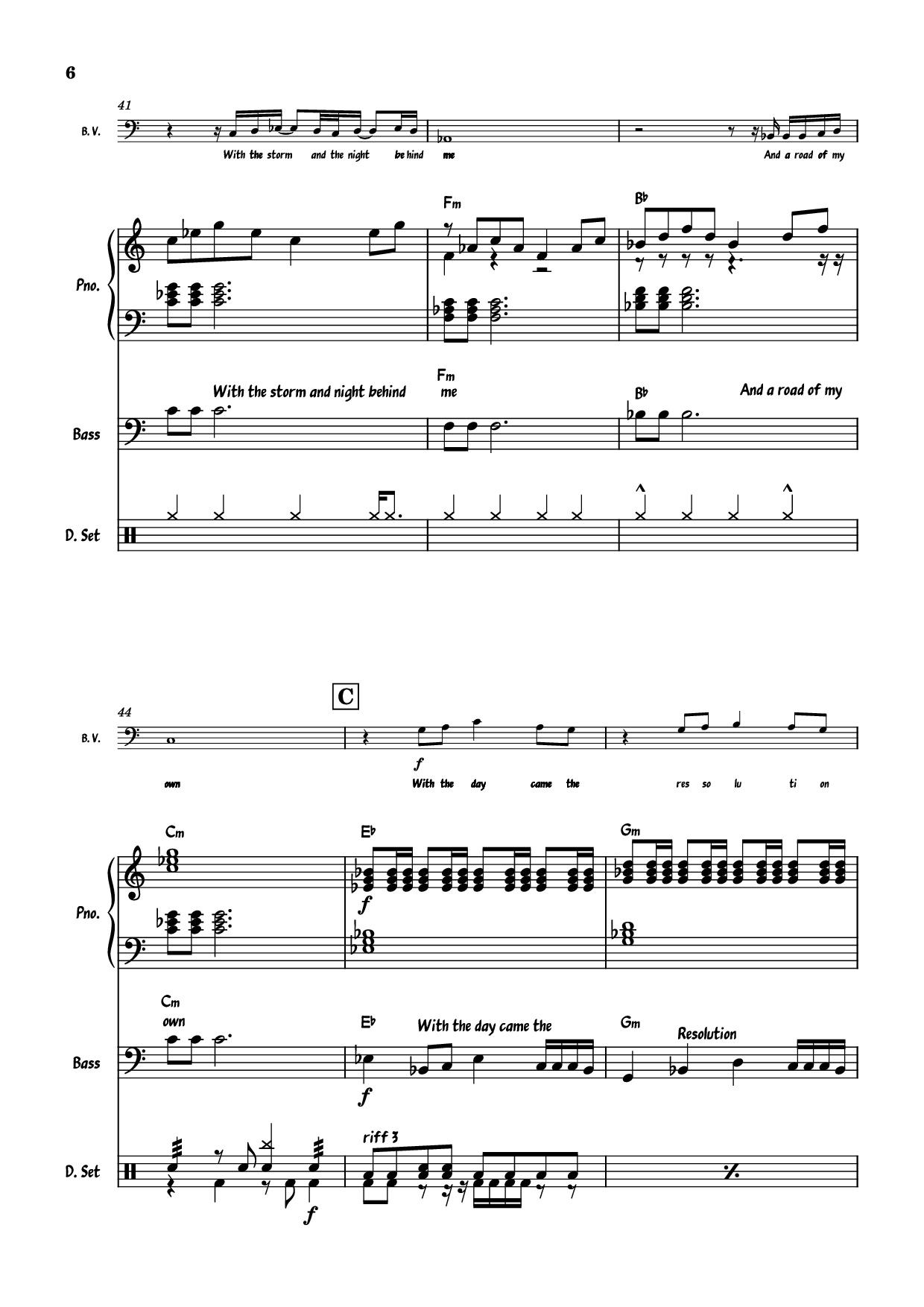 Trang 6 của Sheet nhạc PDF Piano Guitar Tab bài hát July Morning Piano - Uriah Heep
