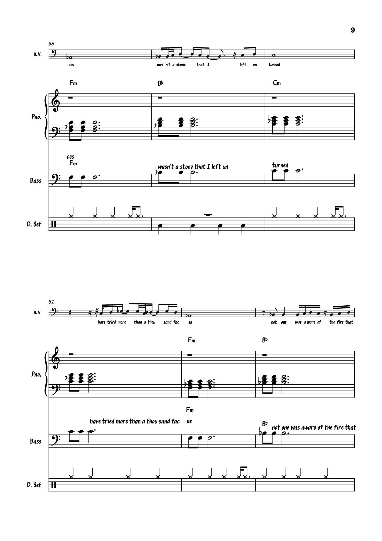Trang 9 của Sheet nhạc PDF Piano Guitar Tab bài hát July Morning Piano - Uriah Heep