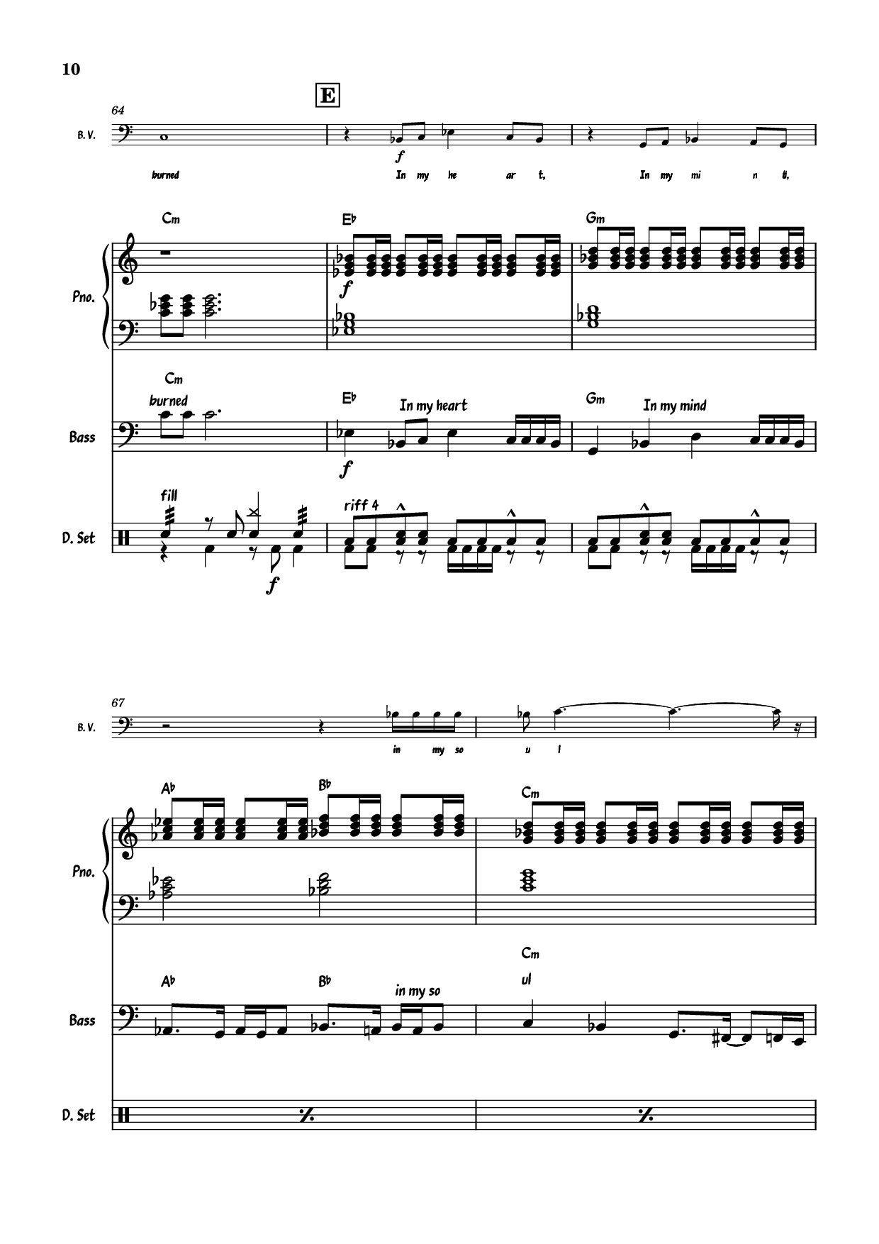 Trang 10 của Sheet nhạc PDF Piano Guitar Tab bài hát July Morning Piano - Uriah Heep