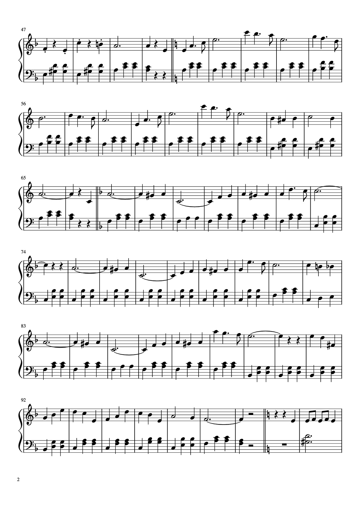 Trang 2 của Sheet nhạc PDF Piano bài hát Waves of the danube Piano - Ivanovici