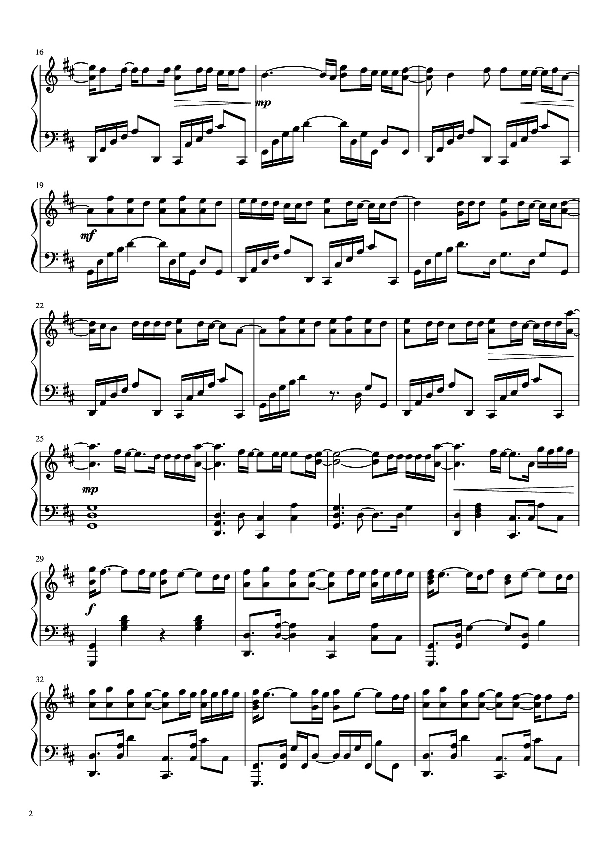 Trang 2 của Sheet nhạc PDF Piano bài hát Robbery Piano - Jarad Higgins