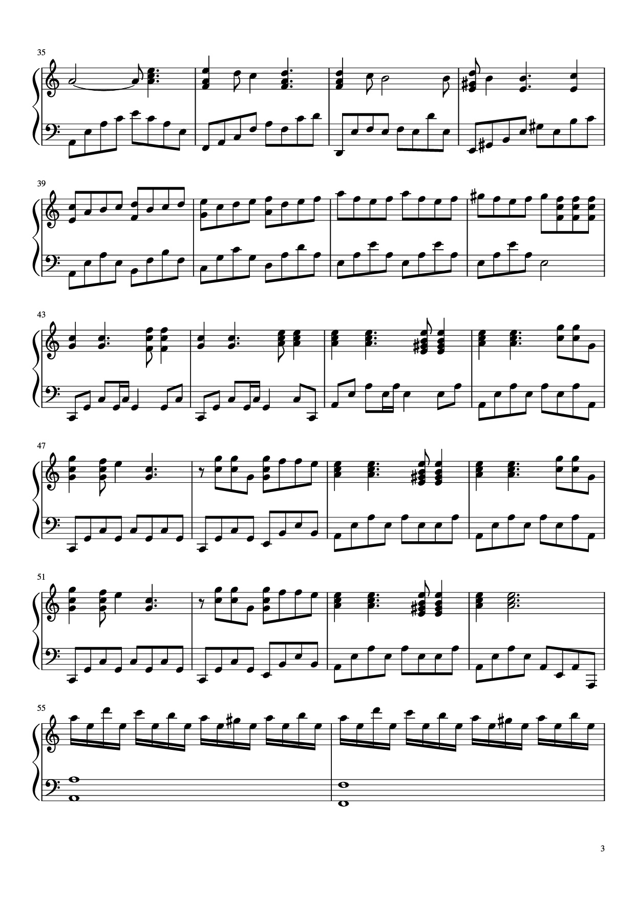 Trang 3 của Sheet nhạc PDF Piano bài hát In Your World Piano - MUSE arr. Aphelea