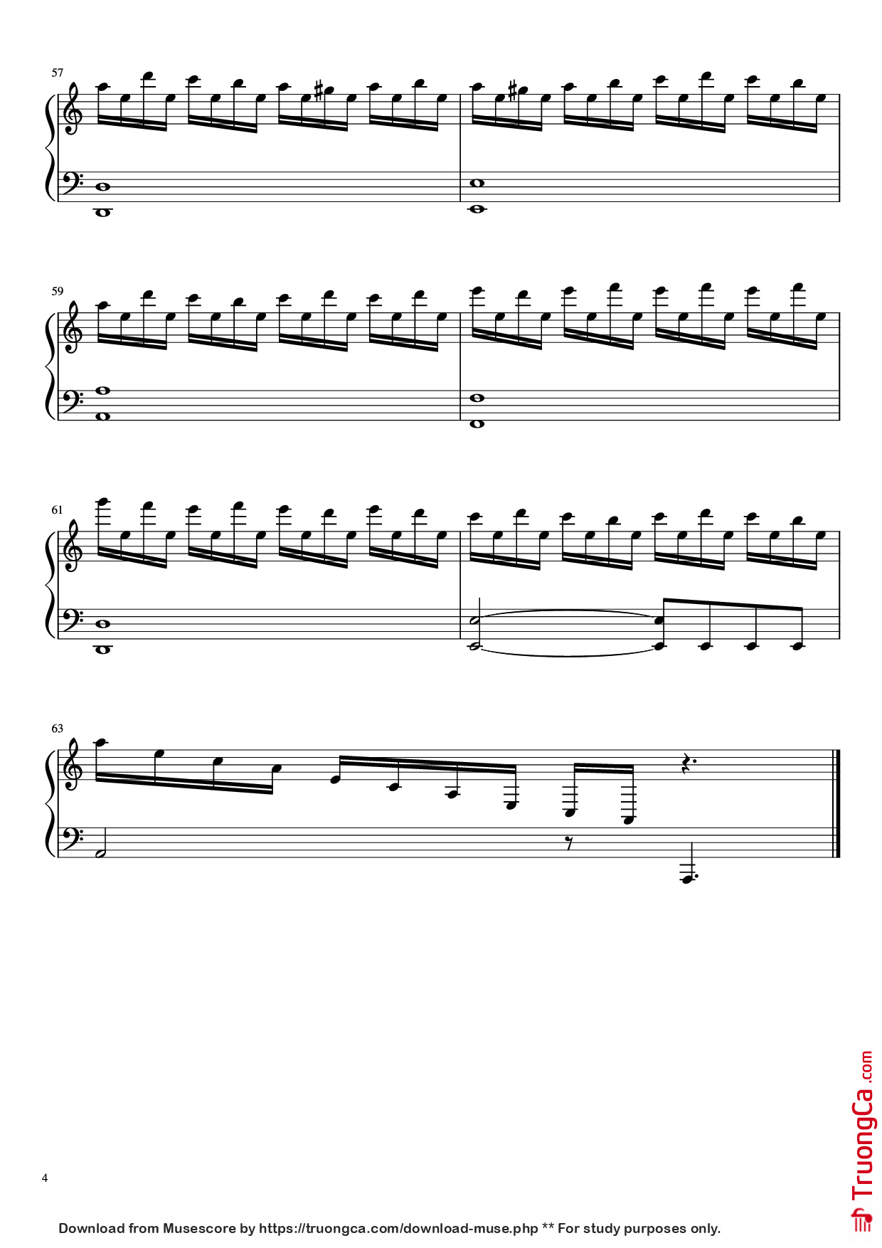 Trang 4 của Sheet nhạc PDF Piano bài hát In Your World Piano - MUSE arr. Aphelea
