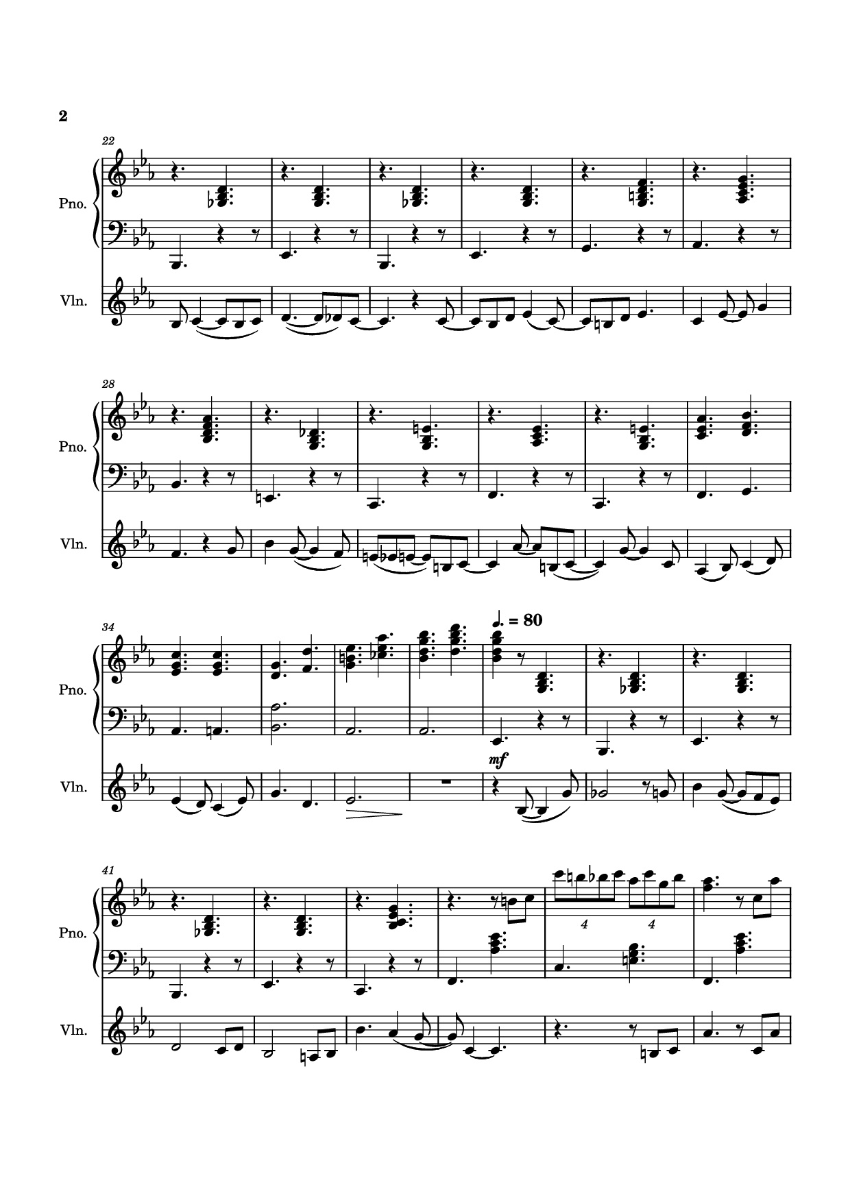 Trang 2 của Sheet nhạc PDF Piano bài hát Valentine Piano - Laufey