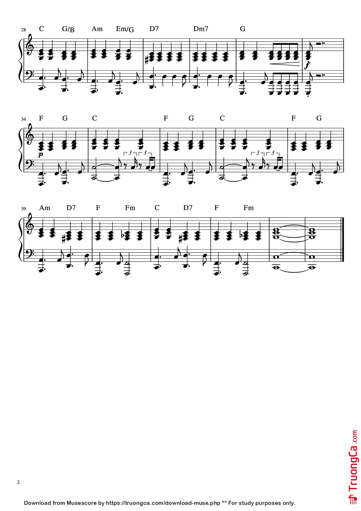 Trang 2 của Sheet nhạc PDF Piano bài hát When I Was Your Man Piano - Undefined