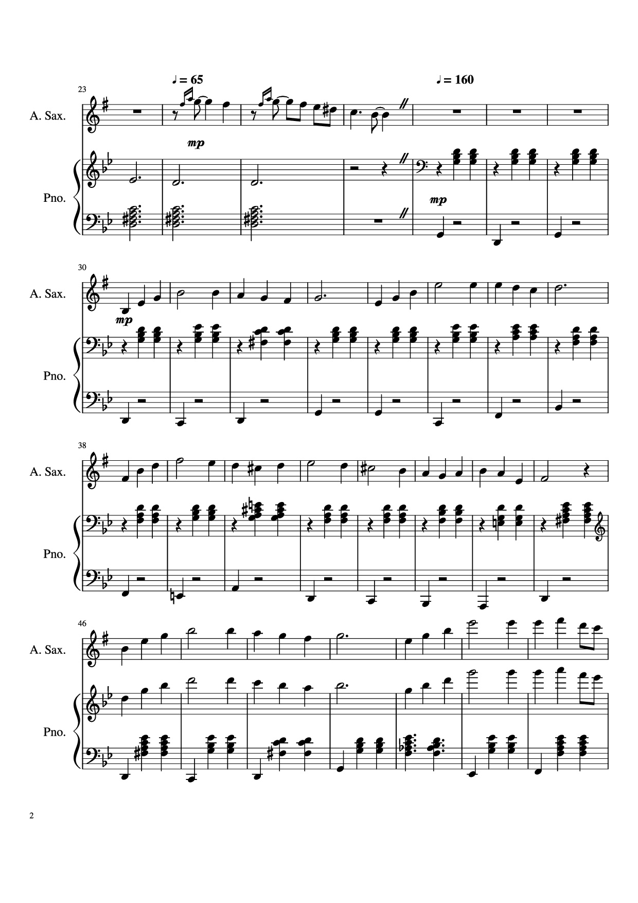 Trang 2 của Sheet nhạc PDF Piano bài hát Howl
