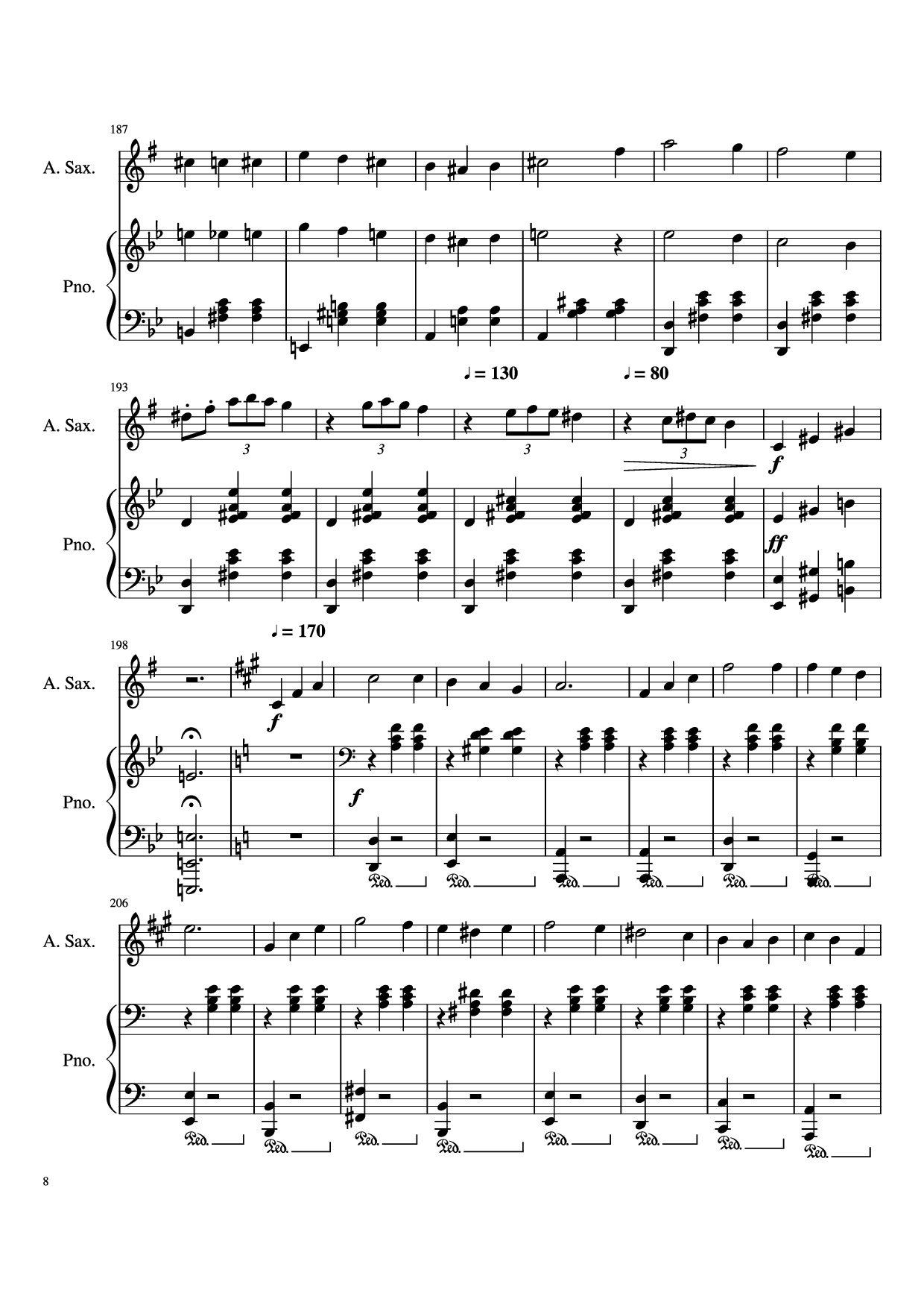 Trang 8 của Sheet nhạc PDF Piano bài hát Howl