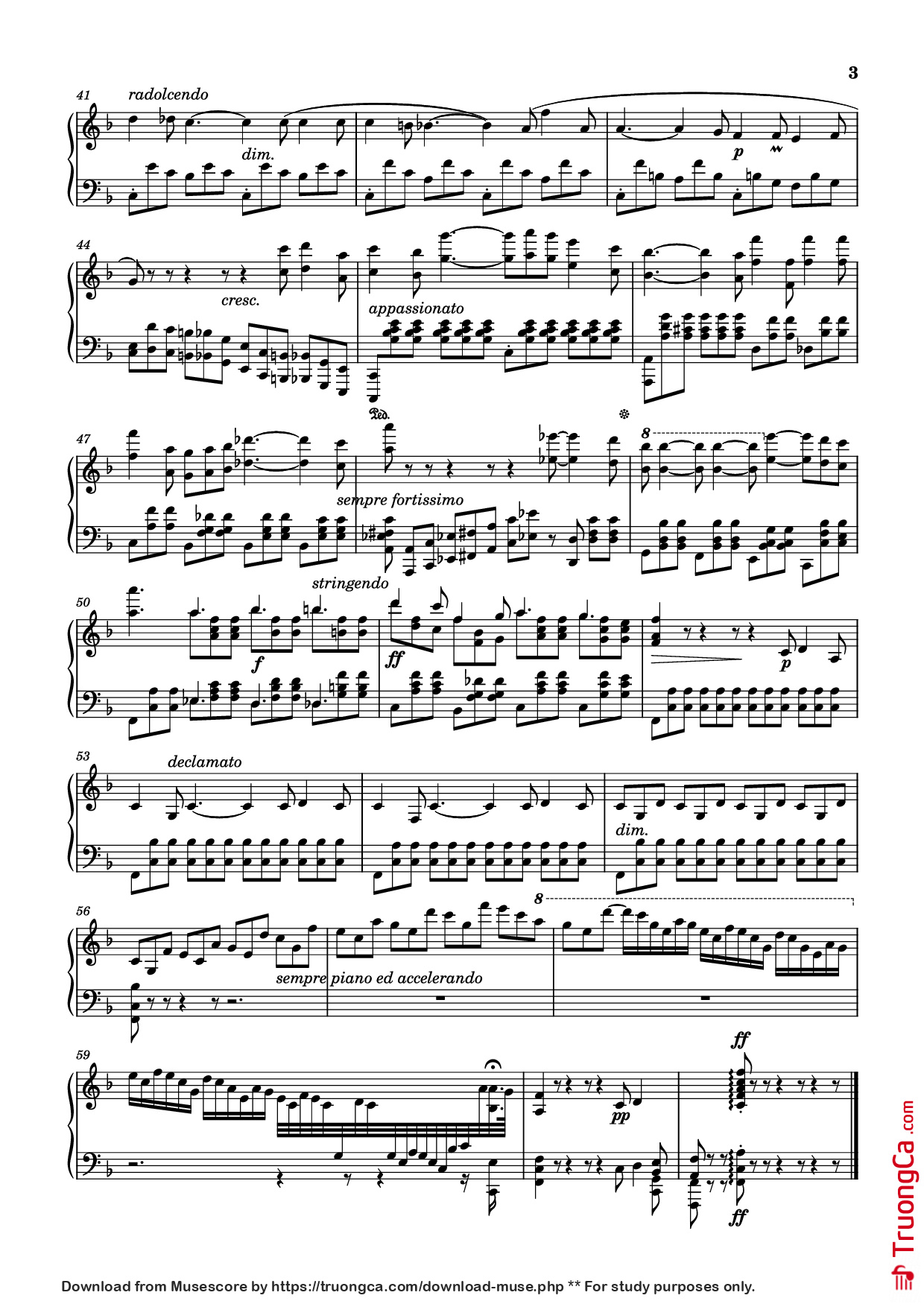Trang 3 của Sheet nhạc PDF bài hát Nocturne in F Major Piano - Thomas Dyke Acland Tellefsen