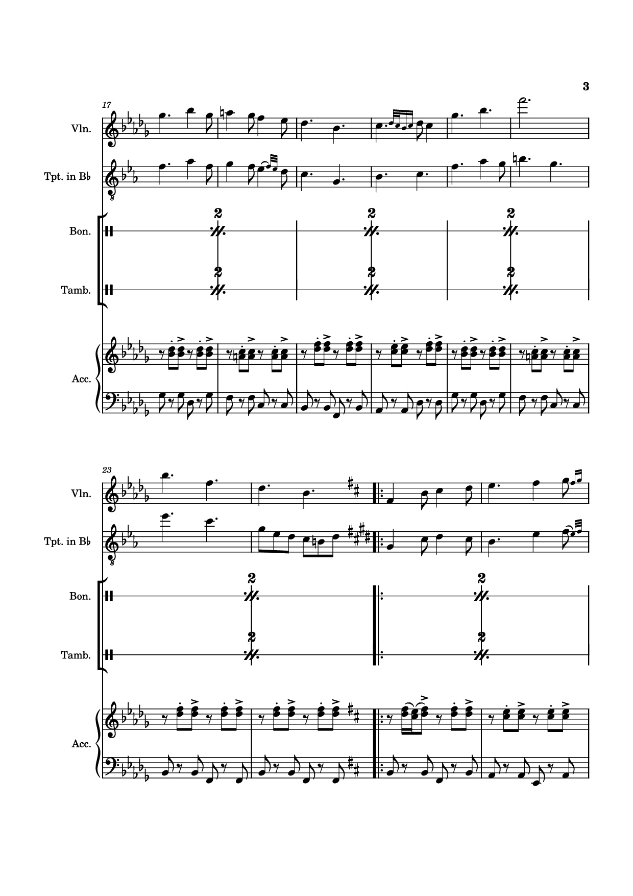 Trang 3 của Sheet nhạc PDF bài hát A Memory of Tides Violin - Naktigonis