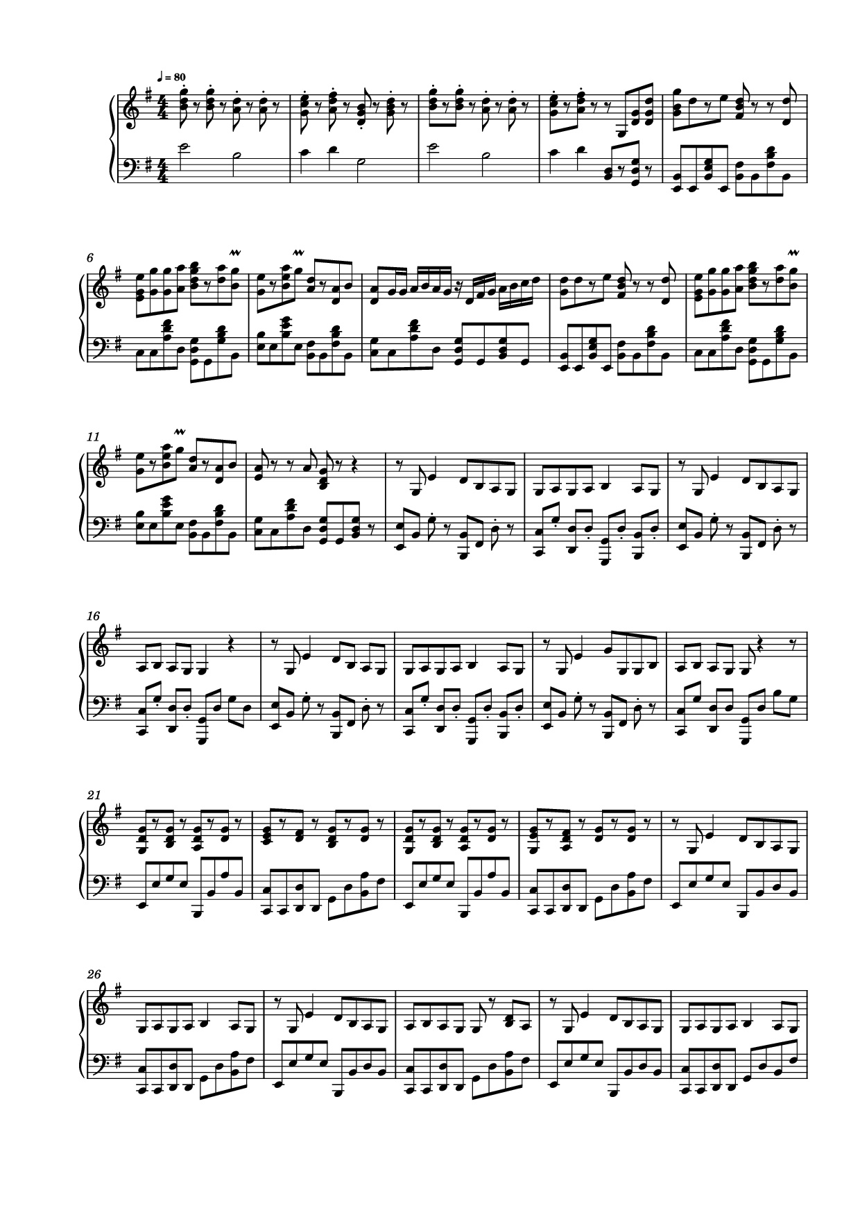 Trang 1 của Sheet nhạc PDF Piano bài hát 夜明けと蛍 Piano - Undefined